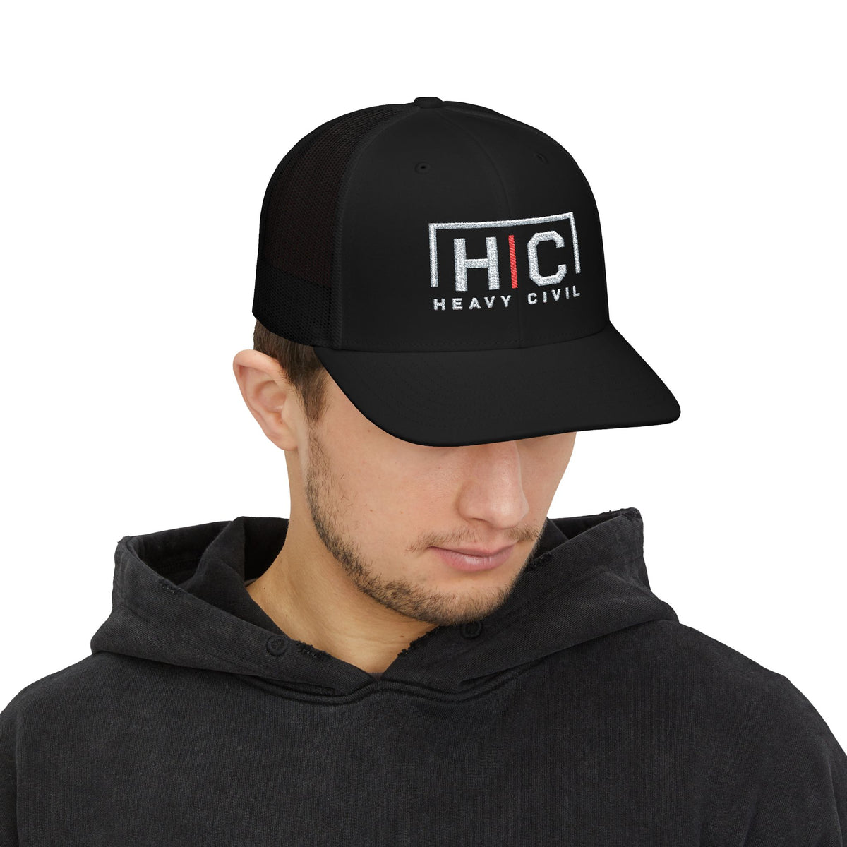 Heavy Civil Embroidered Richardson Trucker Hat | Construction Work Hat