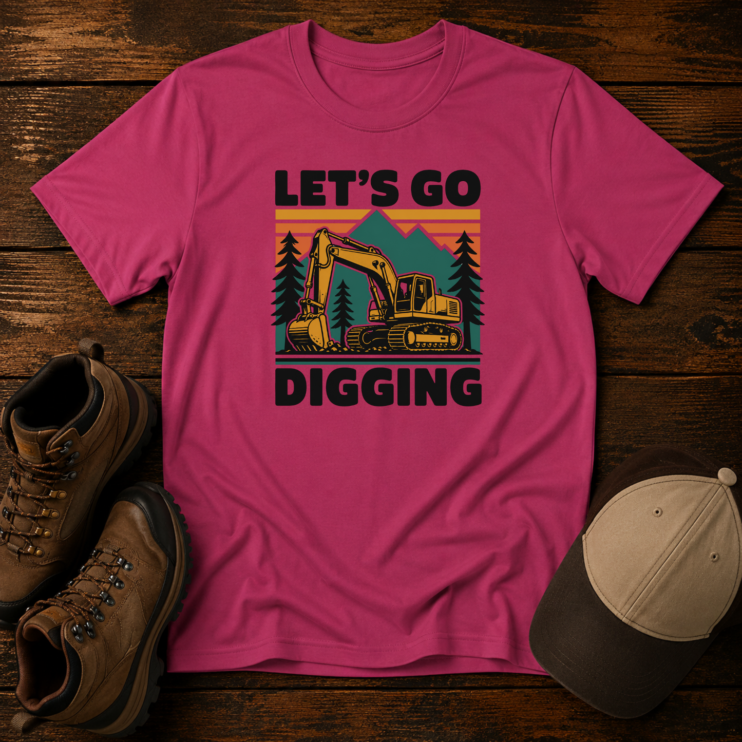 Let's Go Digging Kids Excavator Shirt