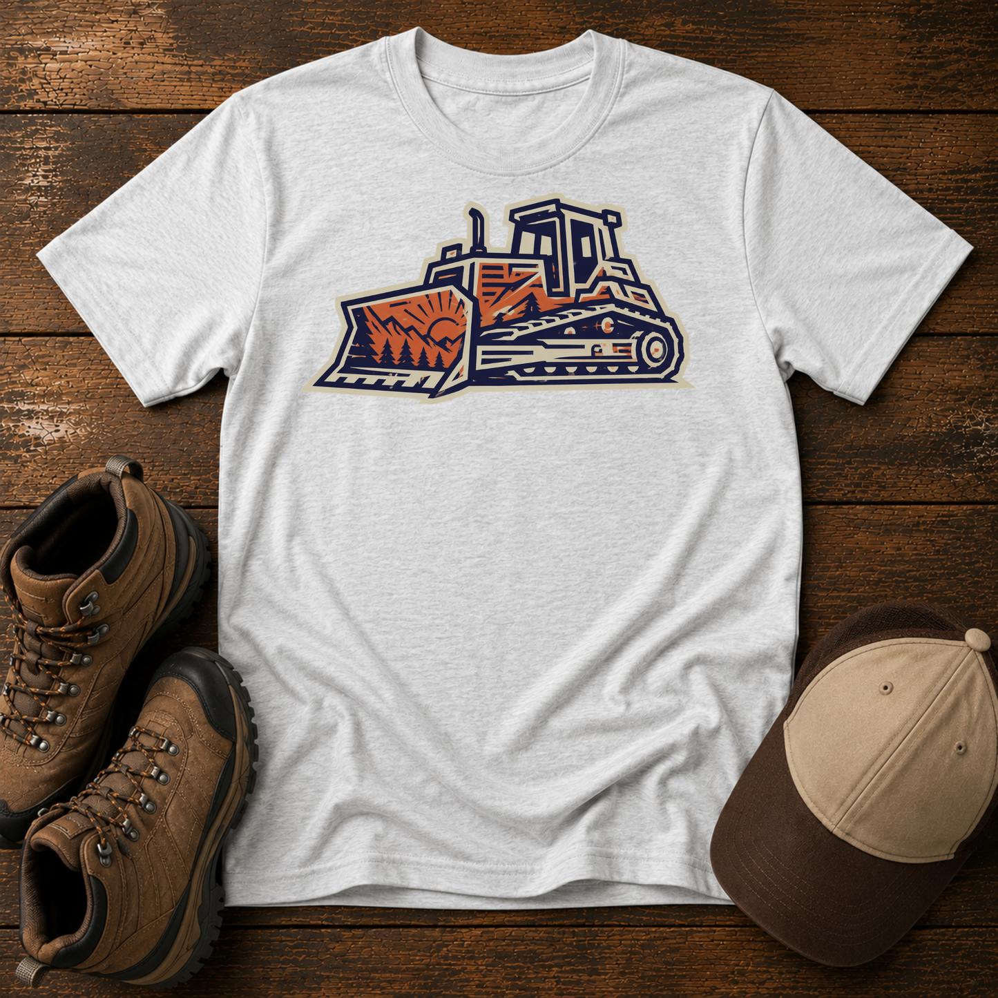Kids Bulldozer Shirt, Construction Equipment Tee