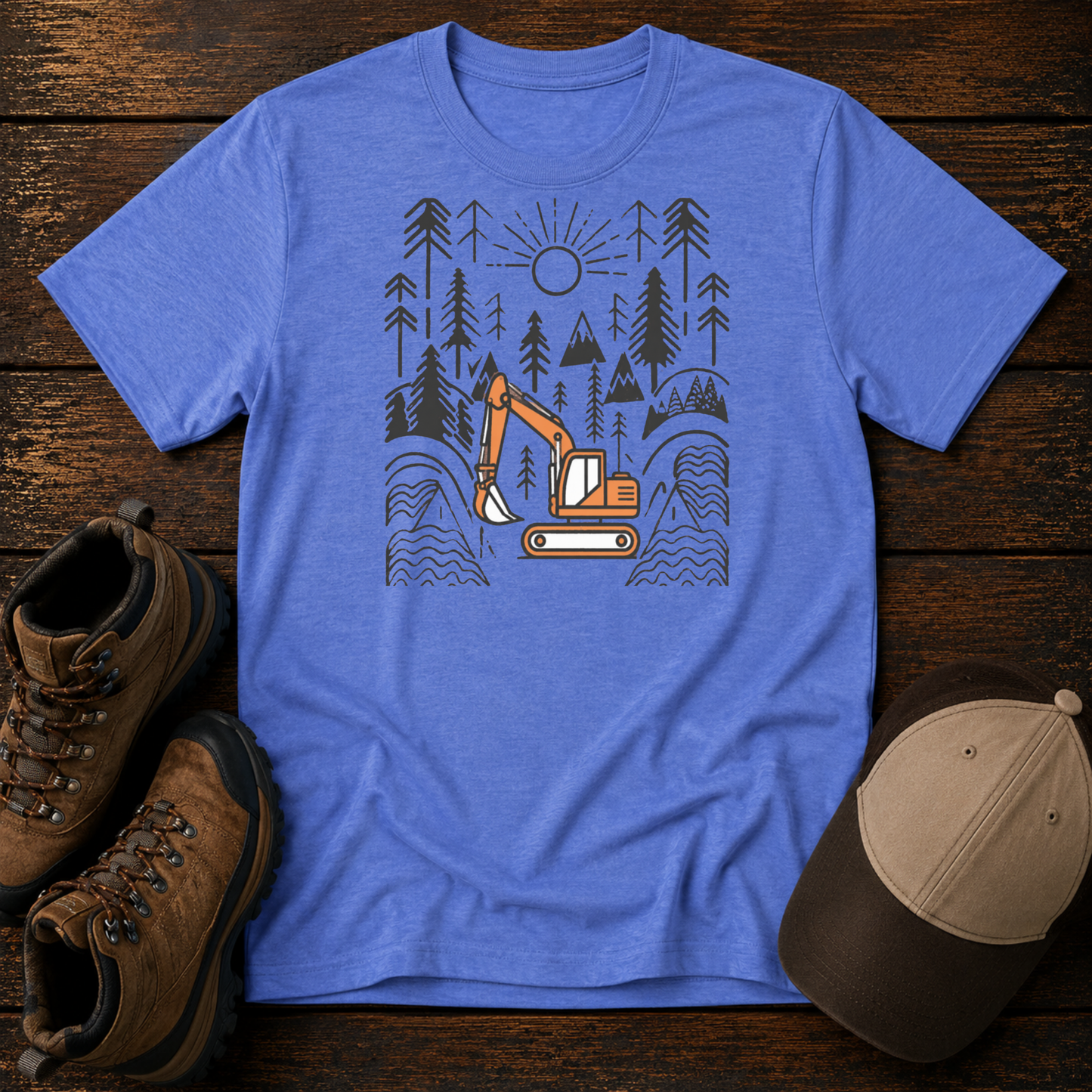 Excavator Kids Shirt | Mountain Adventure Design