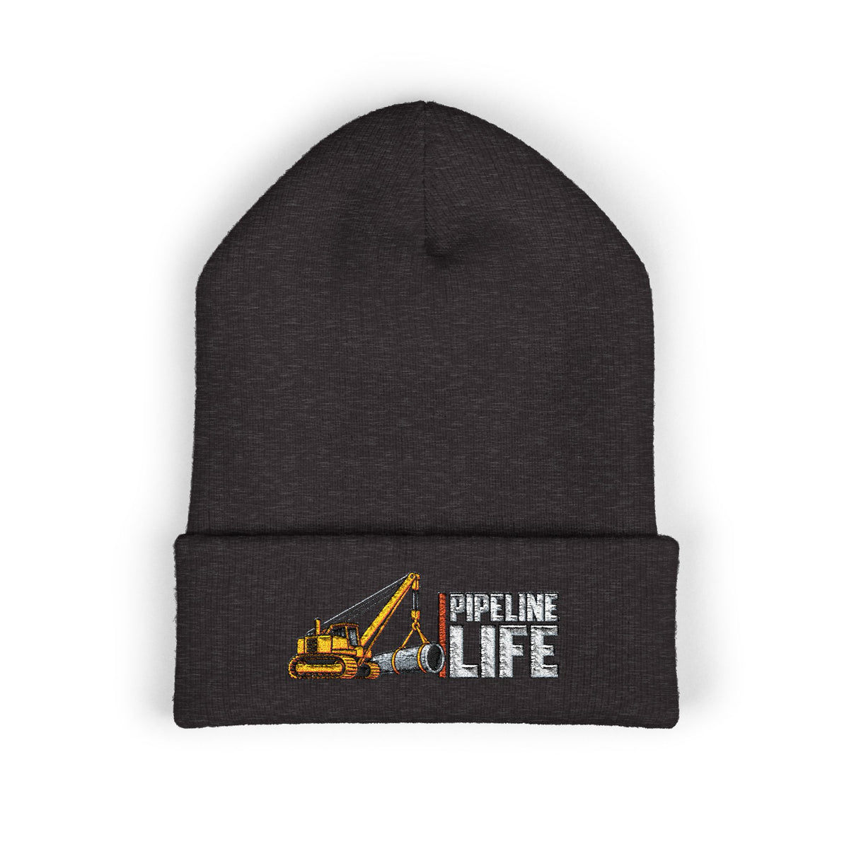 Embroidered Pipeline Life Cuffed Beanie