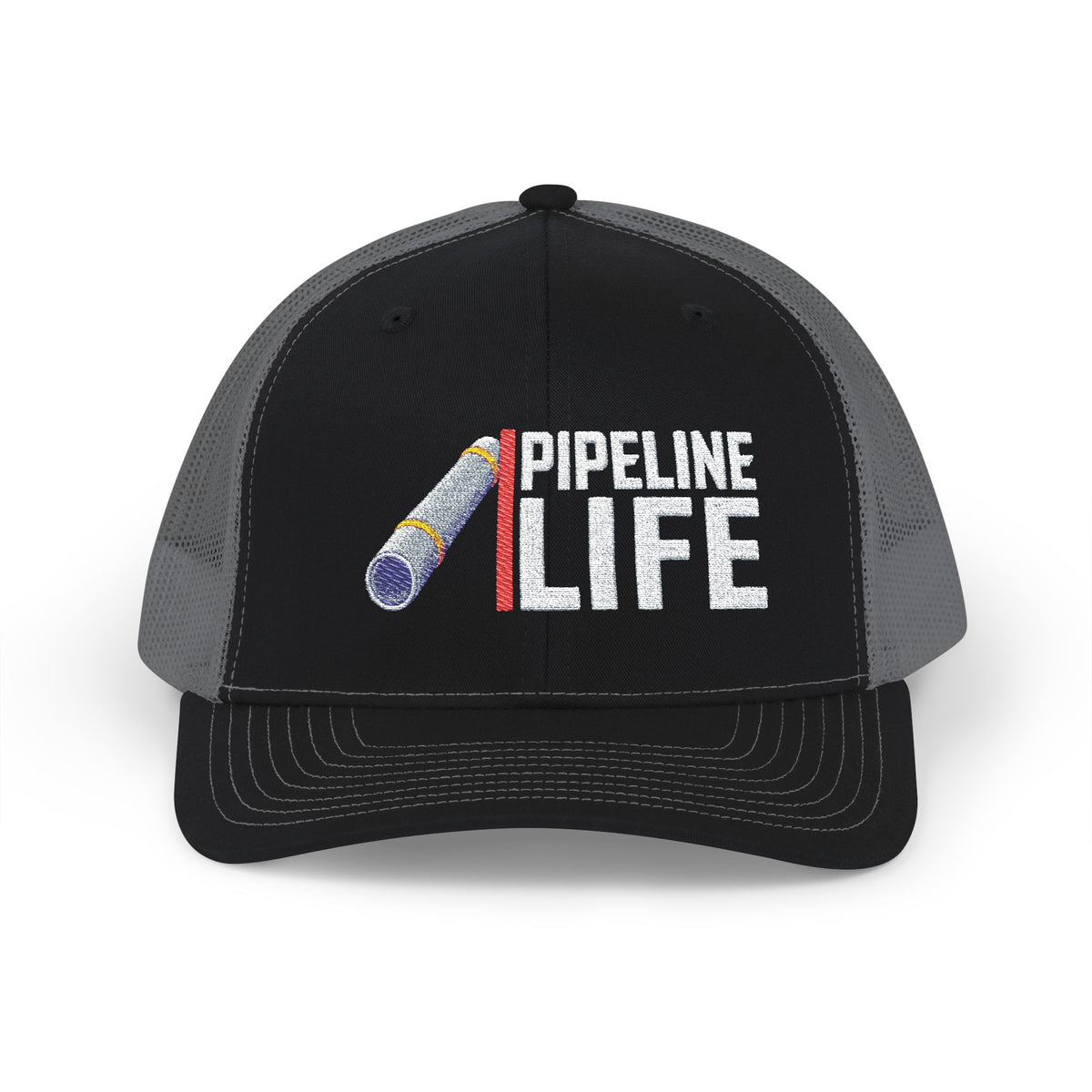 Pipeline Life Pipe Embroidered Richardson Trucker Hat | Pipeliners Work Hat