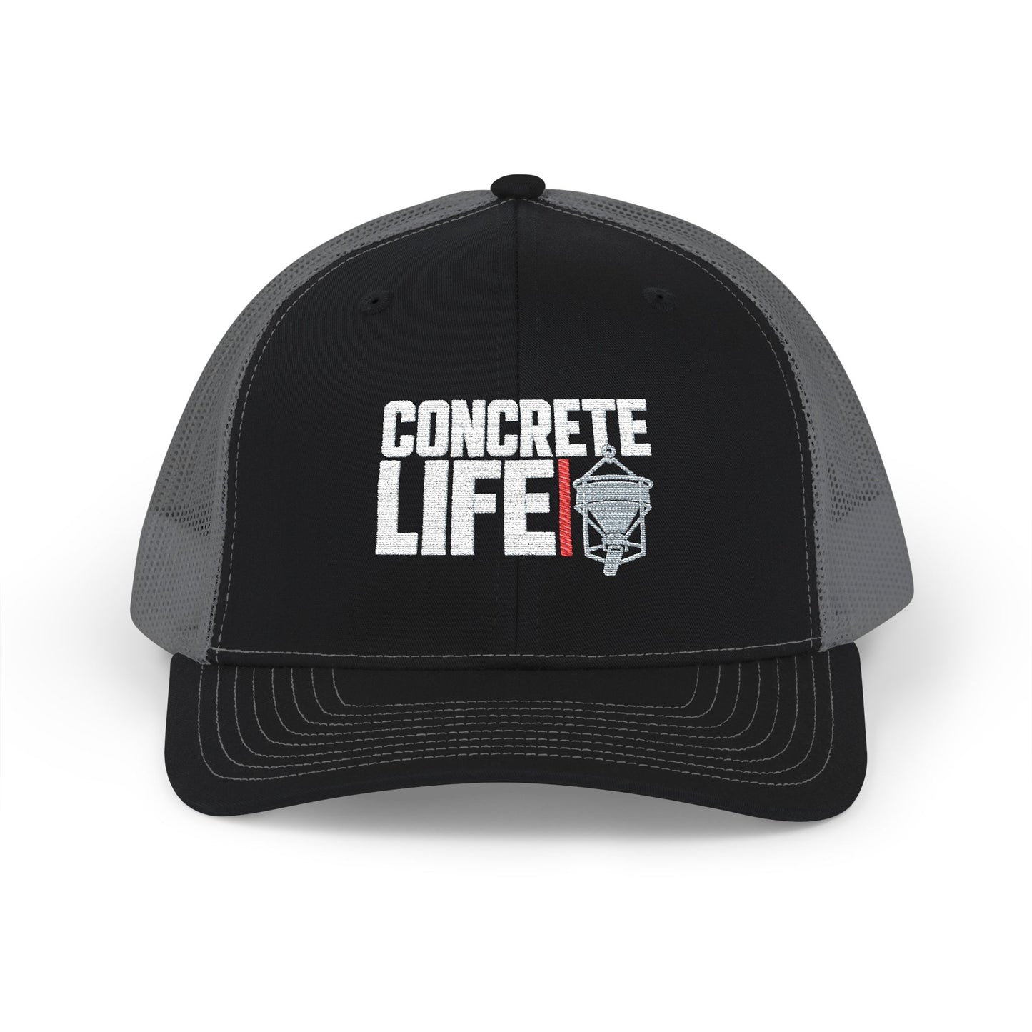 Concrete Life Embroidered Richardson Trucker Hat | Concrete Construction Hat