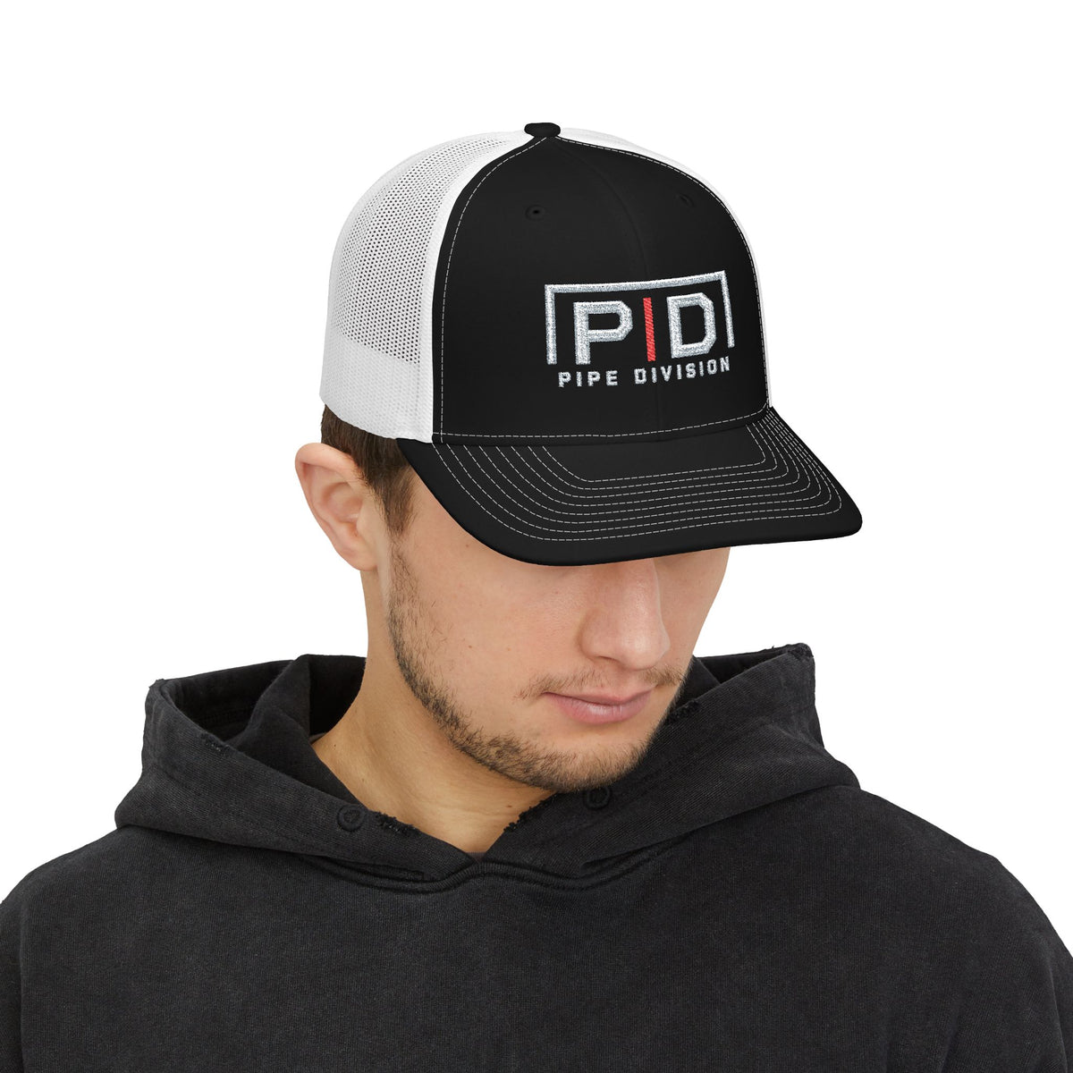 Pipe Division Embroidered Richardson Trucker Hat | Construction Pipe Crew Hat