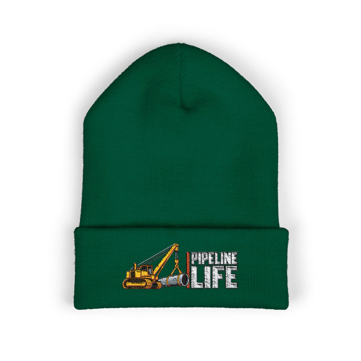 Embroidered Pipeline Life Cuffed Beanie