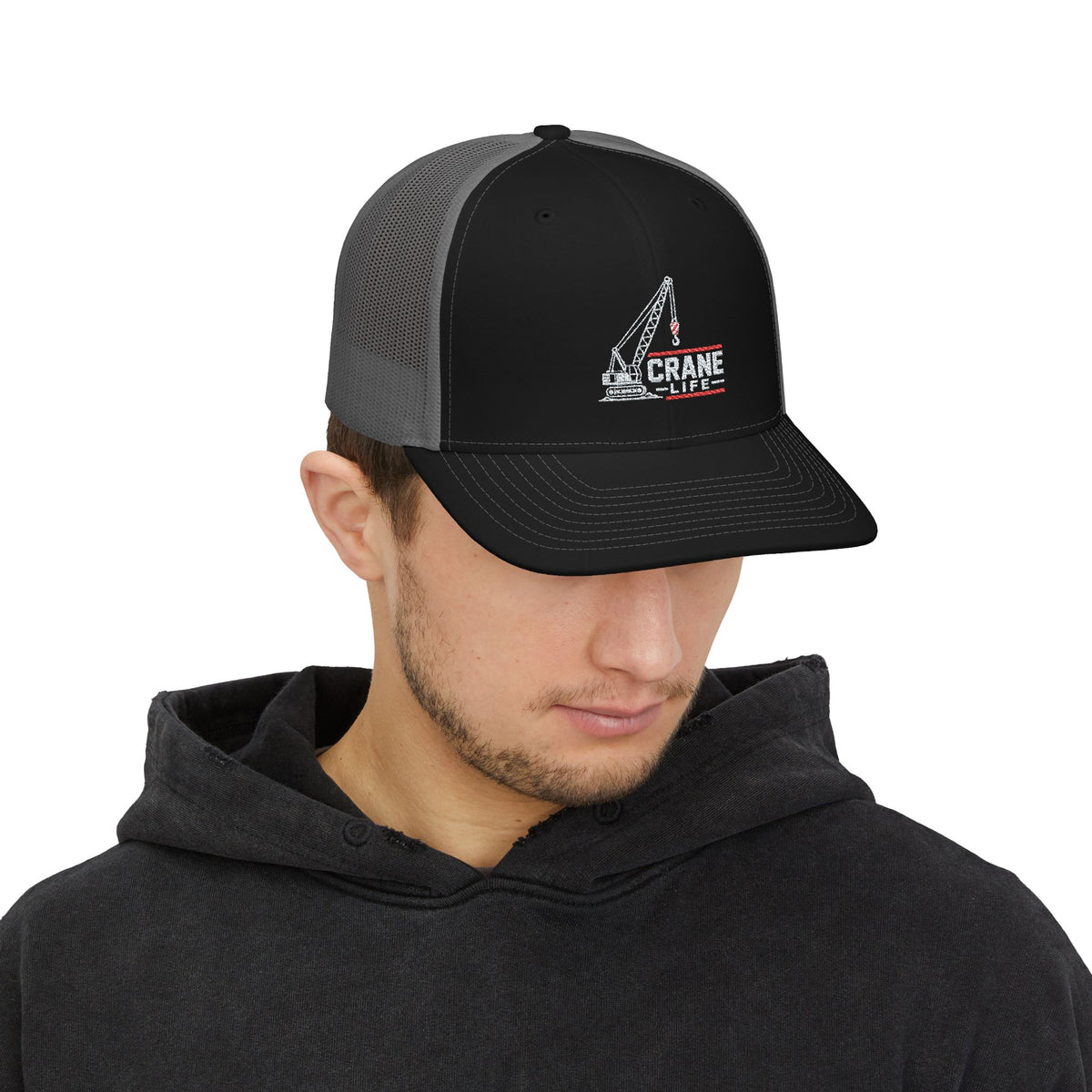 Crane Life Crawler Crane Embroidered Richardson Hat | Crane Operator Hat