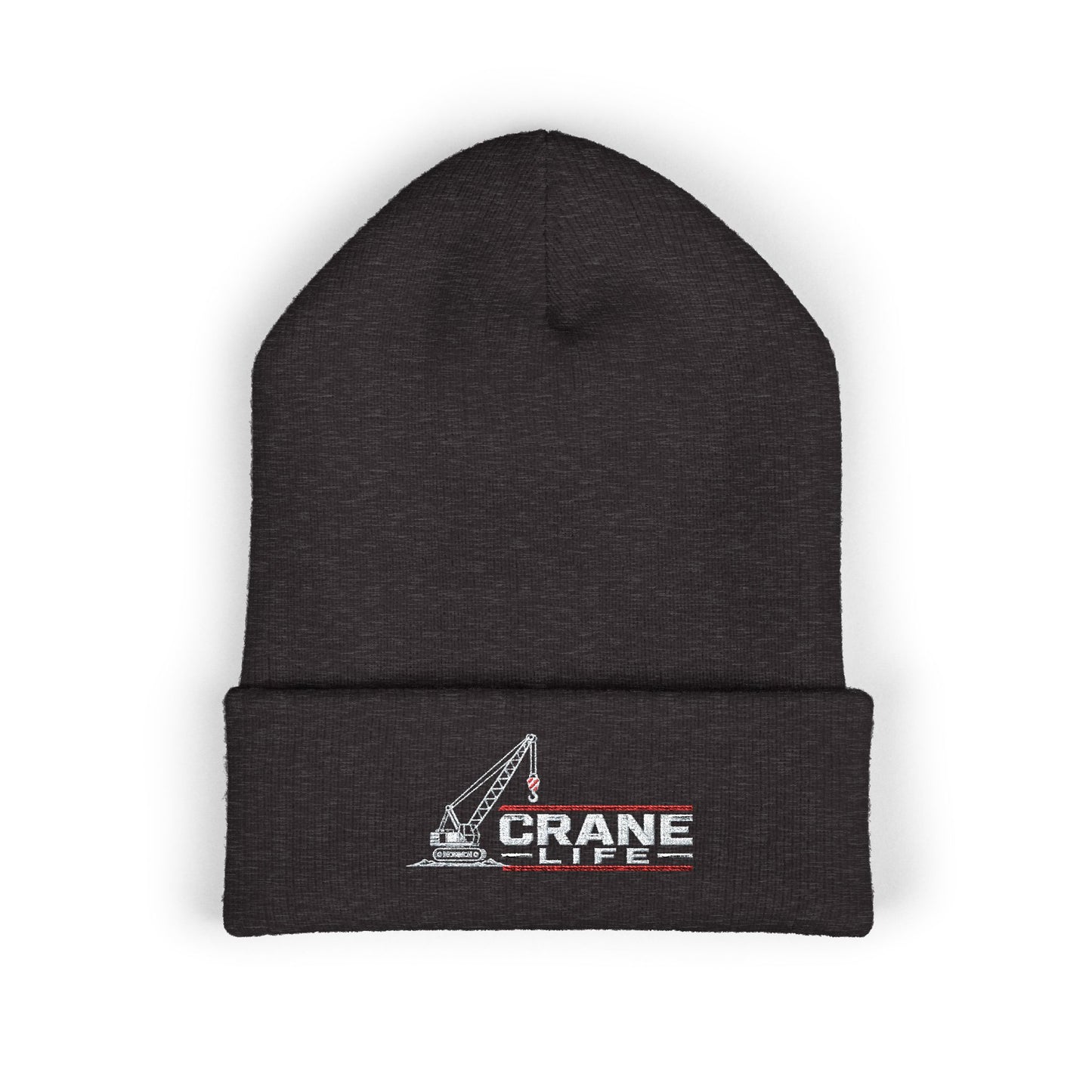 Crane Life Embroidered Cuffed Beanie | Crane Operator Construction Beanie