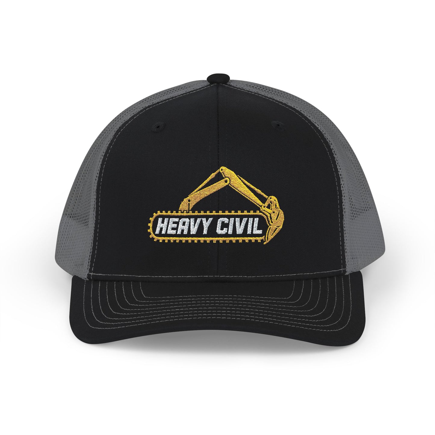 Heavy Civil Excavator Embroidered Richardson Trucker Hat | Heavy Equipment Operator Hat
