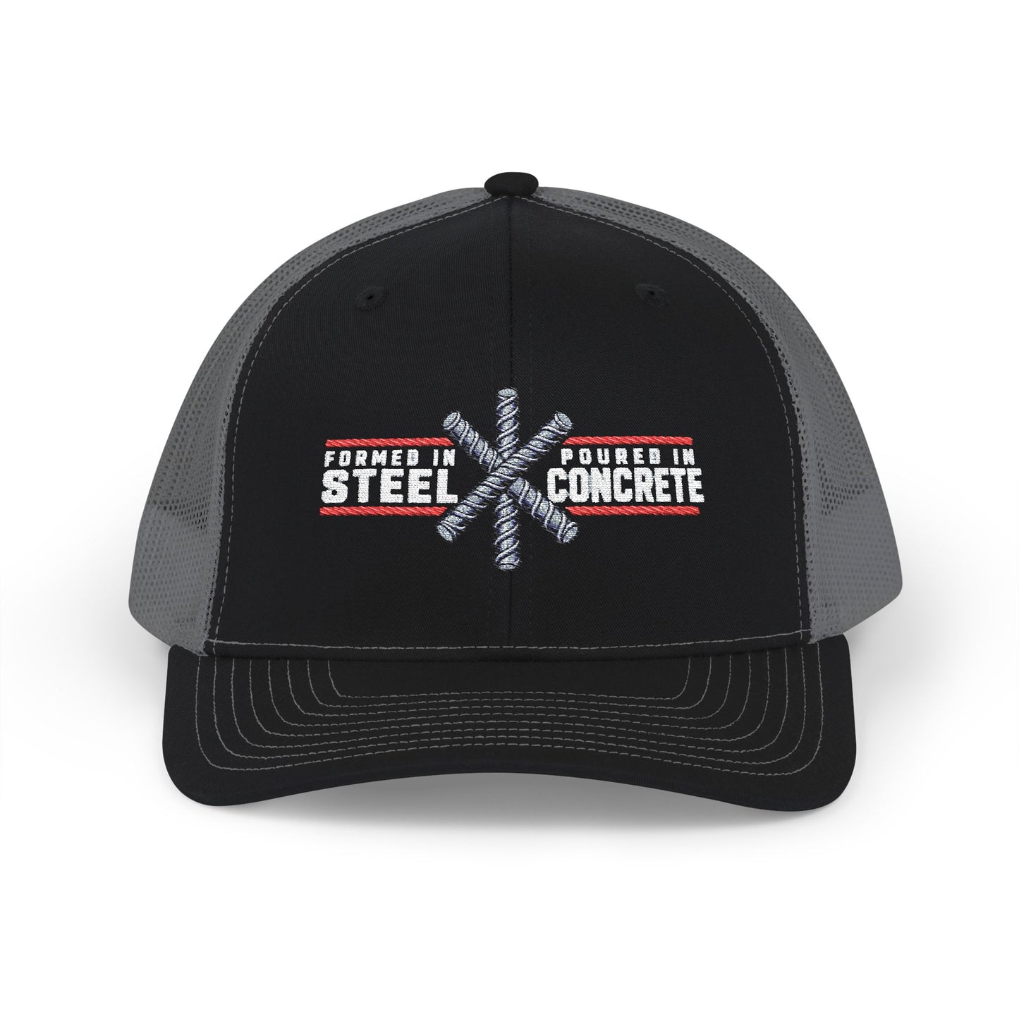 Formed in Steel, Poured in Concrete Embroidered Richardson Trucker Hat