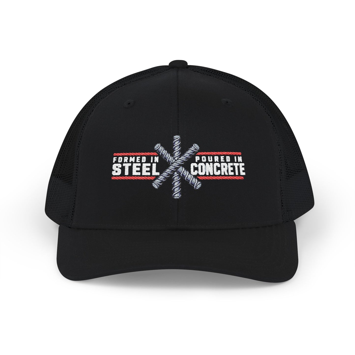 Formed in Steel, Poured in Concrete Embroidered Richardson Trucker Hat