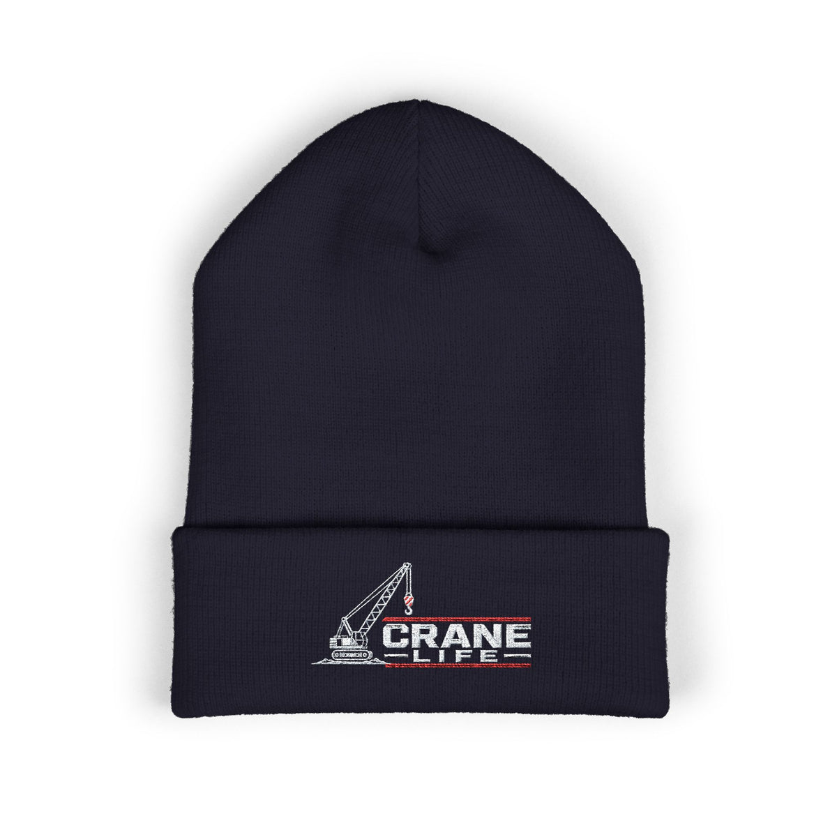 Crane Life Embroidered Cuffed Beanie | Crane Operator Construction Beanie