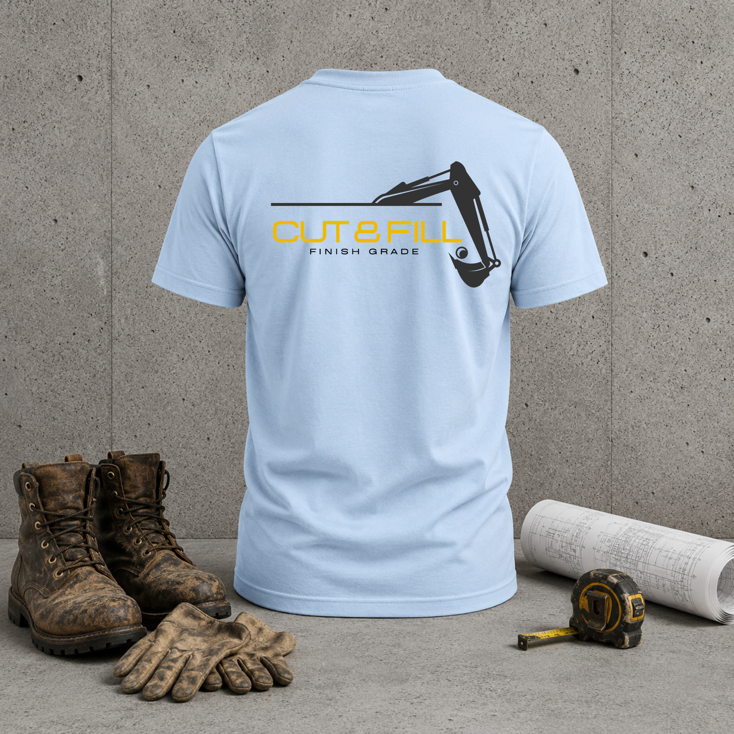 Excavator 'Cut & Fill' Construction T-Shirt