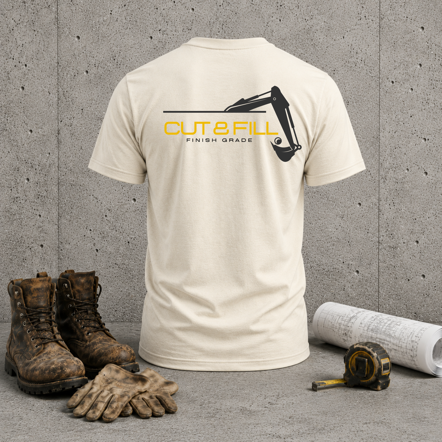 Excavator 'Cut & Fill' Construction T-Shirt