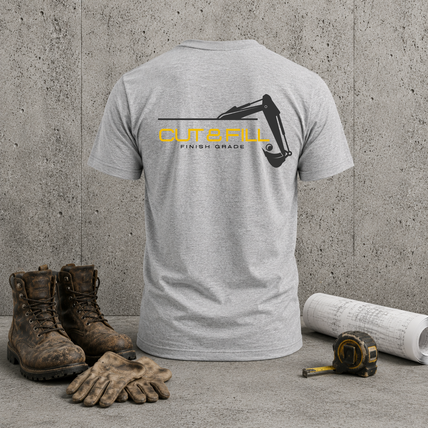 Excavator 'Cut & Fill' Construction T-Shirt