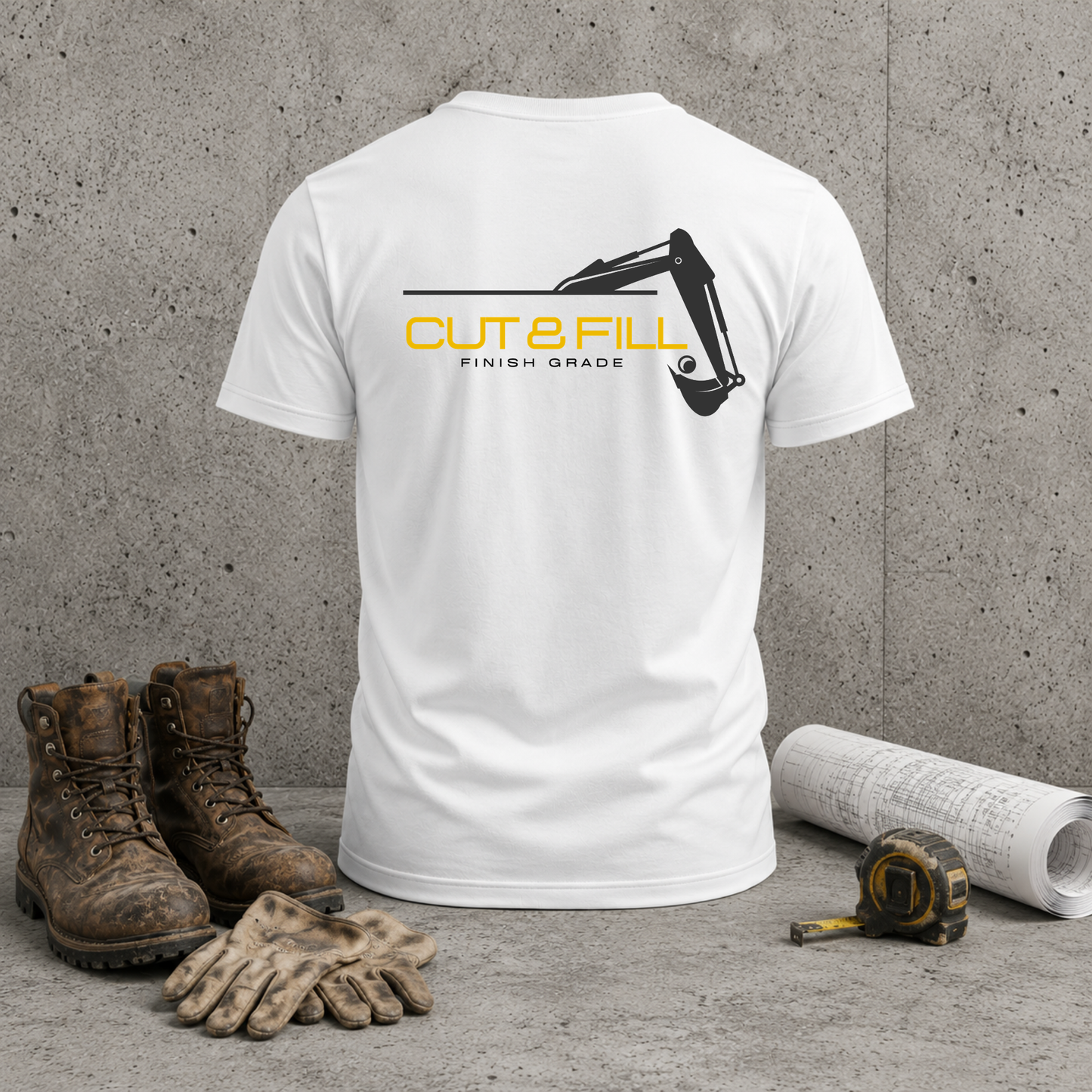 Excavator 'Cut & Fill' Construction T-Shirt