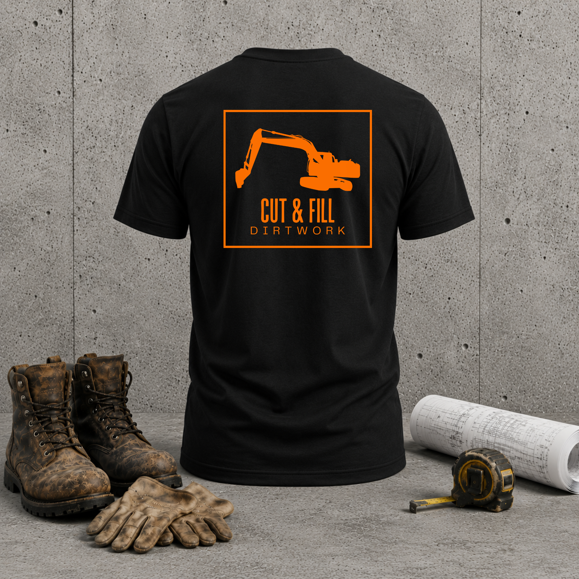 Cut & Fill Dirt Work Excavator T-Shirt