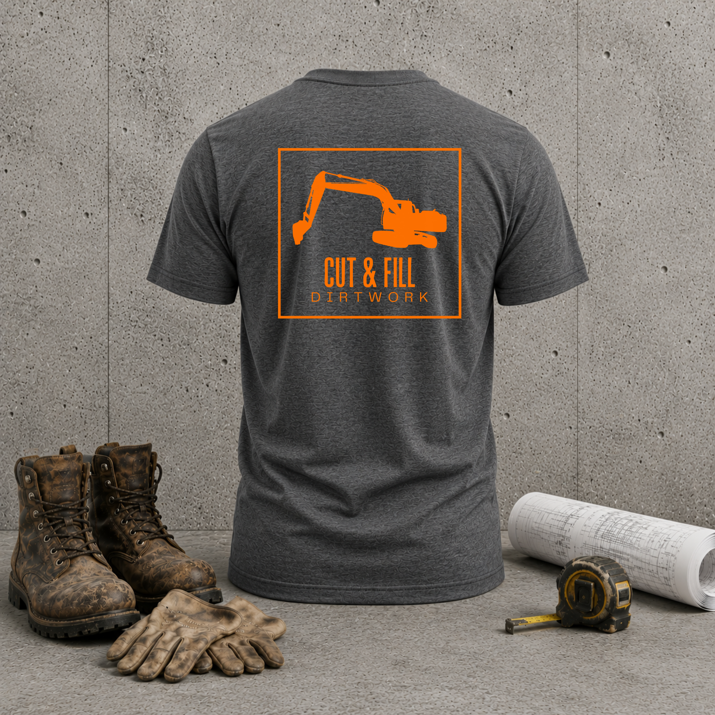 Cut & Fill Dirt Work Excavator T-Shirt
