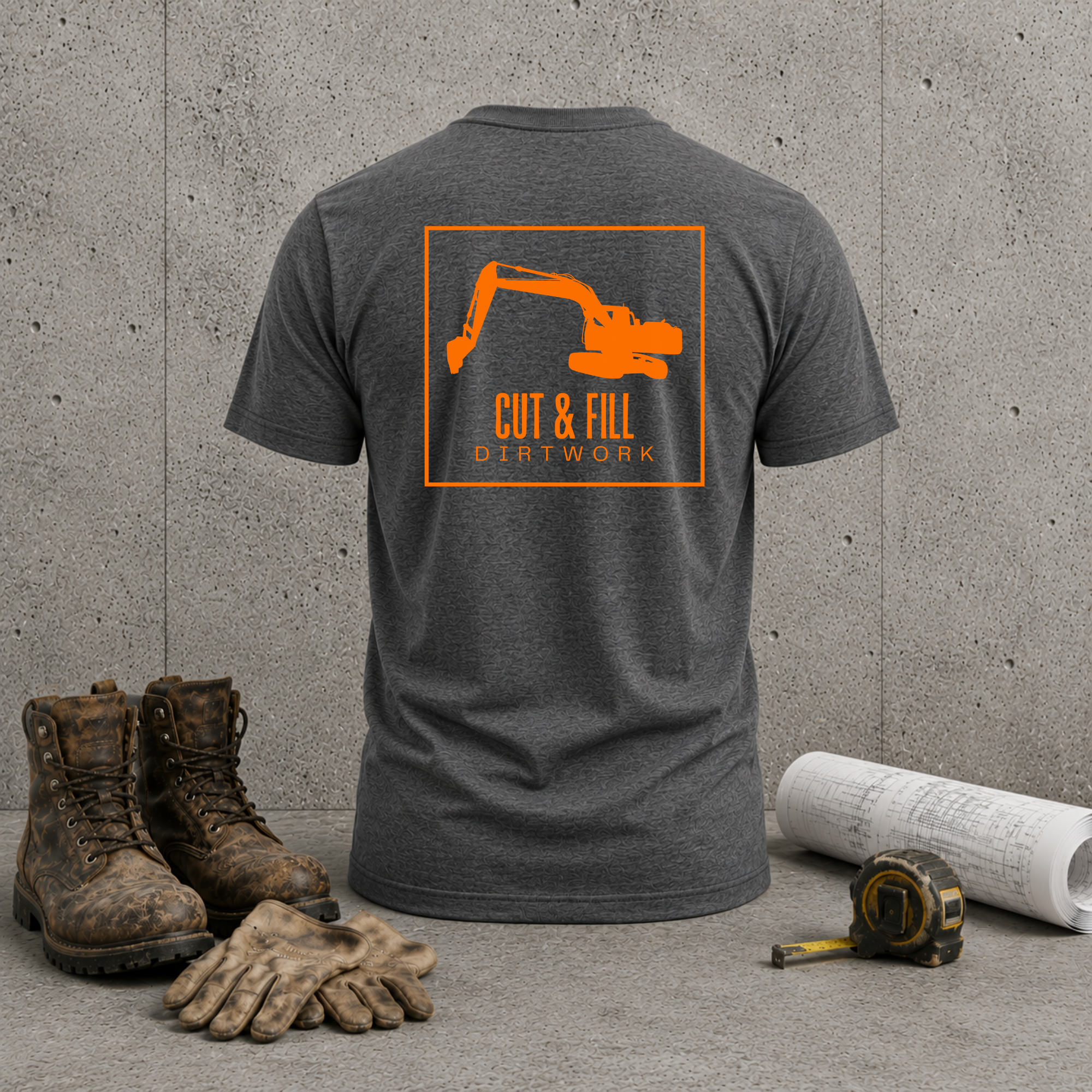Cut & Fill Dirt Work Excavator T-Shirt