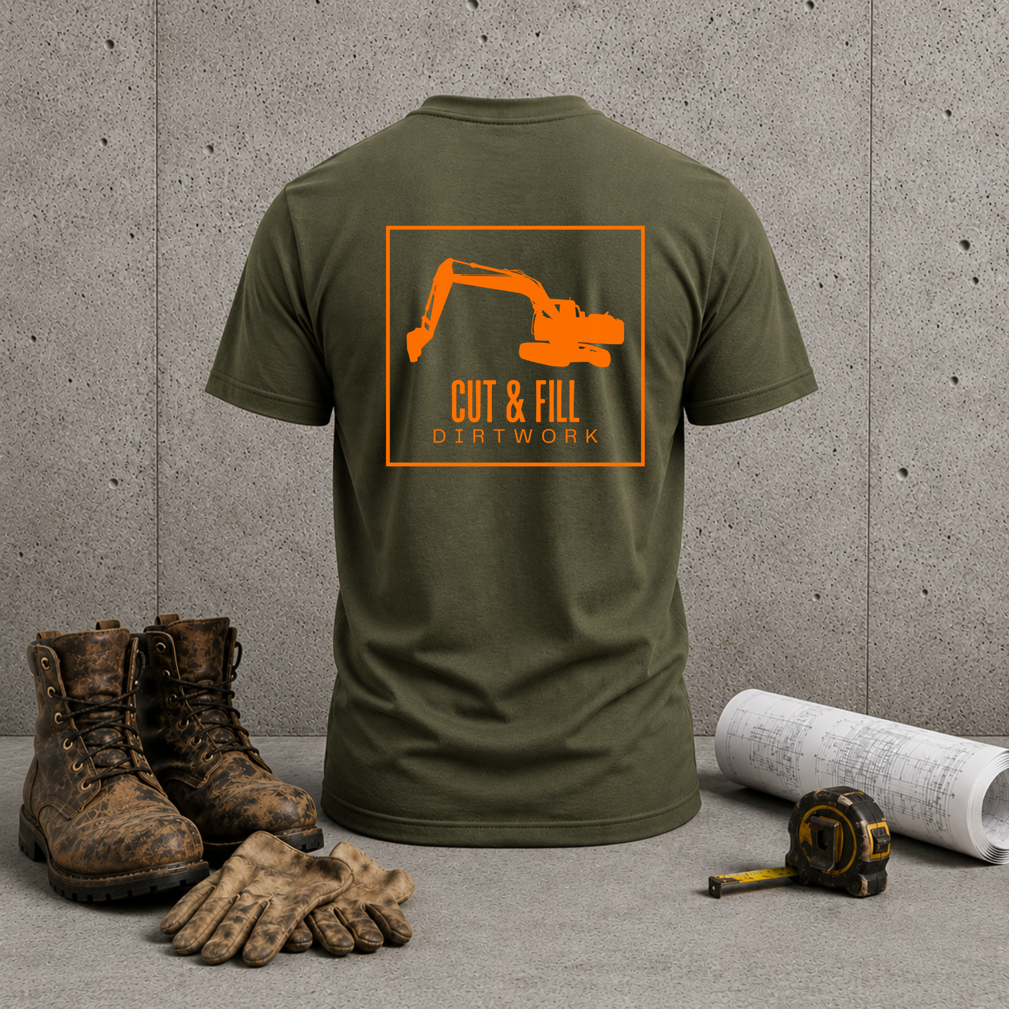 Cut & Fill Dirt Work Excavator T-Shirt