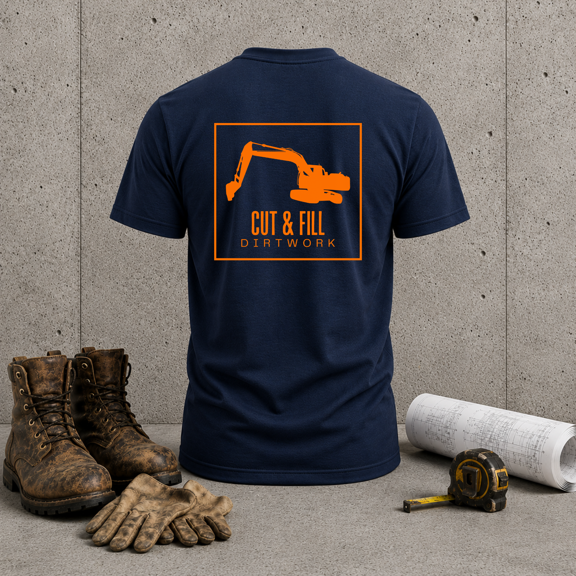 Cut & Fill Dirt Work Excavator T-Shirt