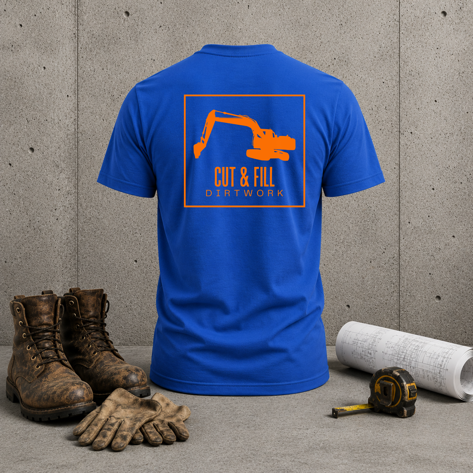Cut & Fill Dirt Work Excavator T-Shirt