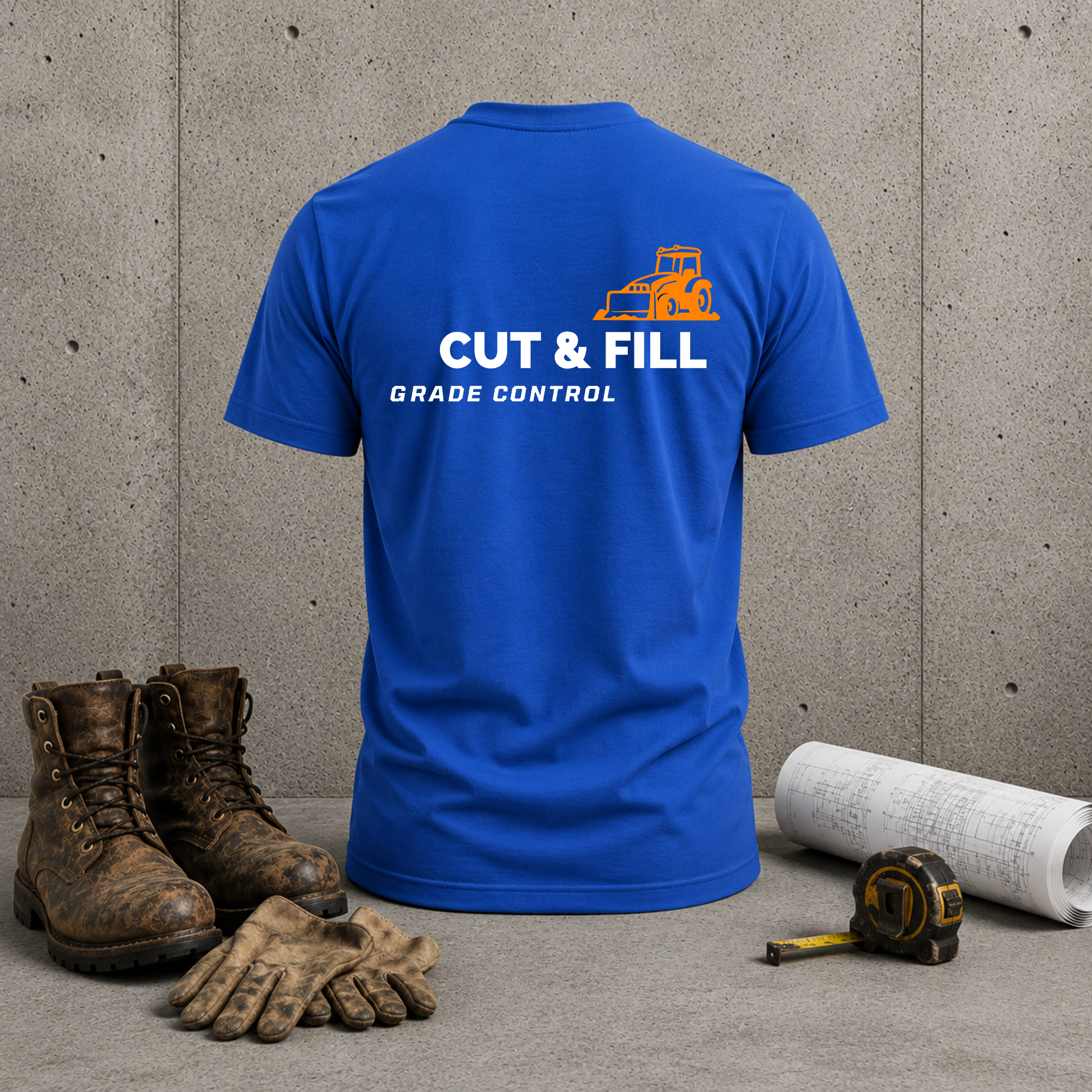 Cut & Fill Construction T-Shirt — Grade Control Bulldozer Shirt
