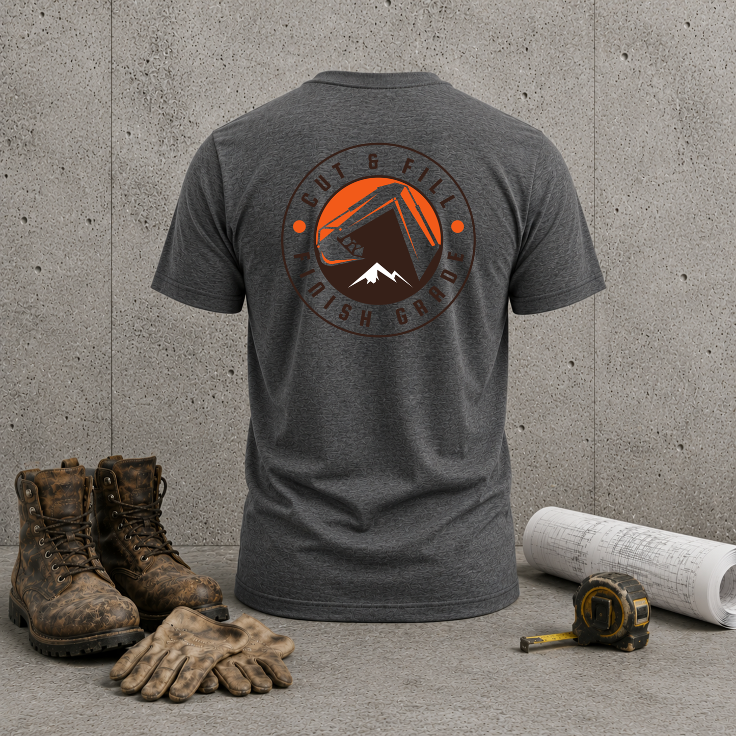 T-Shirt — Cut & Fill Finish Grade Excavator Tee