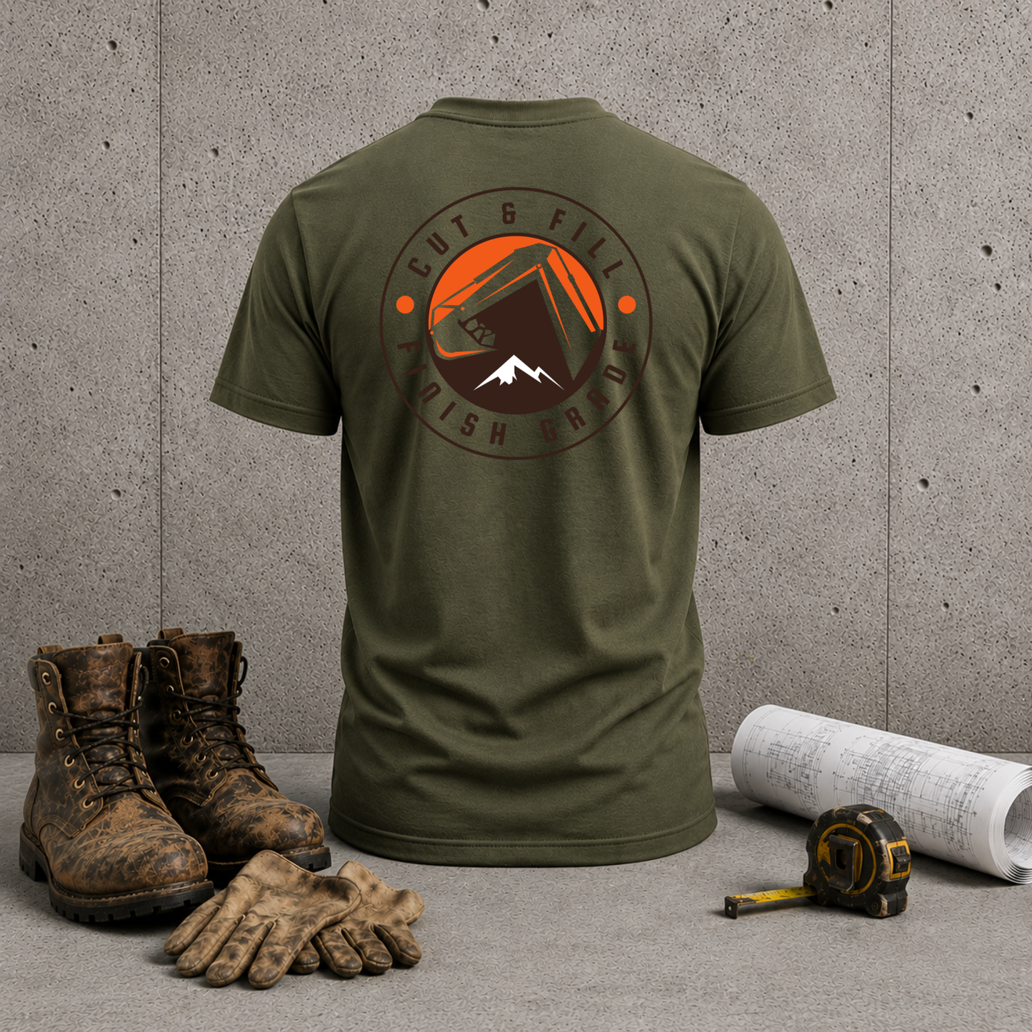T-Shirt — Cut & Fill Finish Grade Excavator Tee