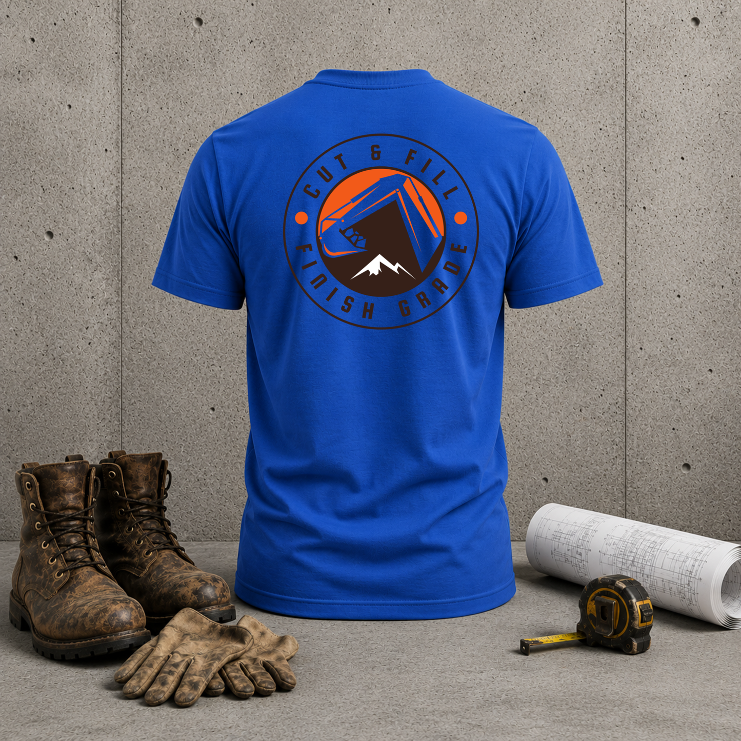 T-Shirt — Cut & Fill Finish Grade Excavator Tee