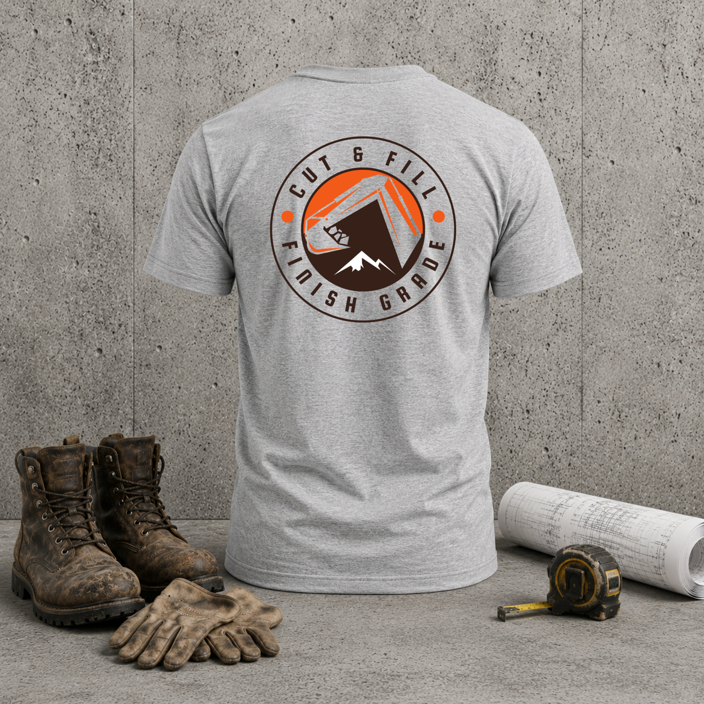 T-Shirt — Cut & Fill Finish Grade Excavator Tee
