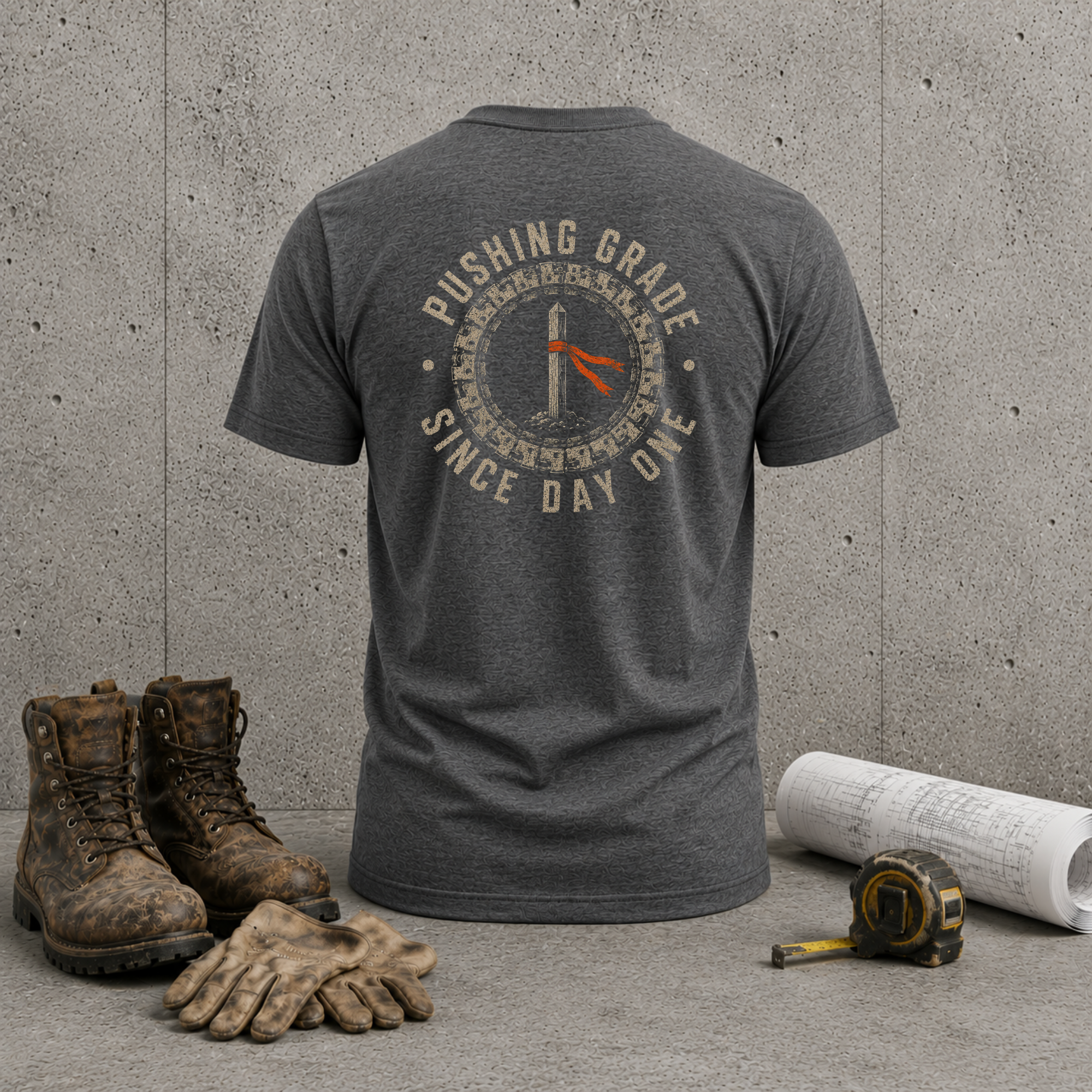 Pushing Grade Since Day One T-Shirt — Heavy Civil Tee