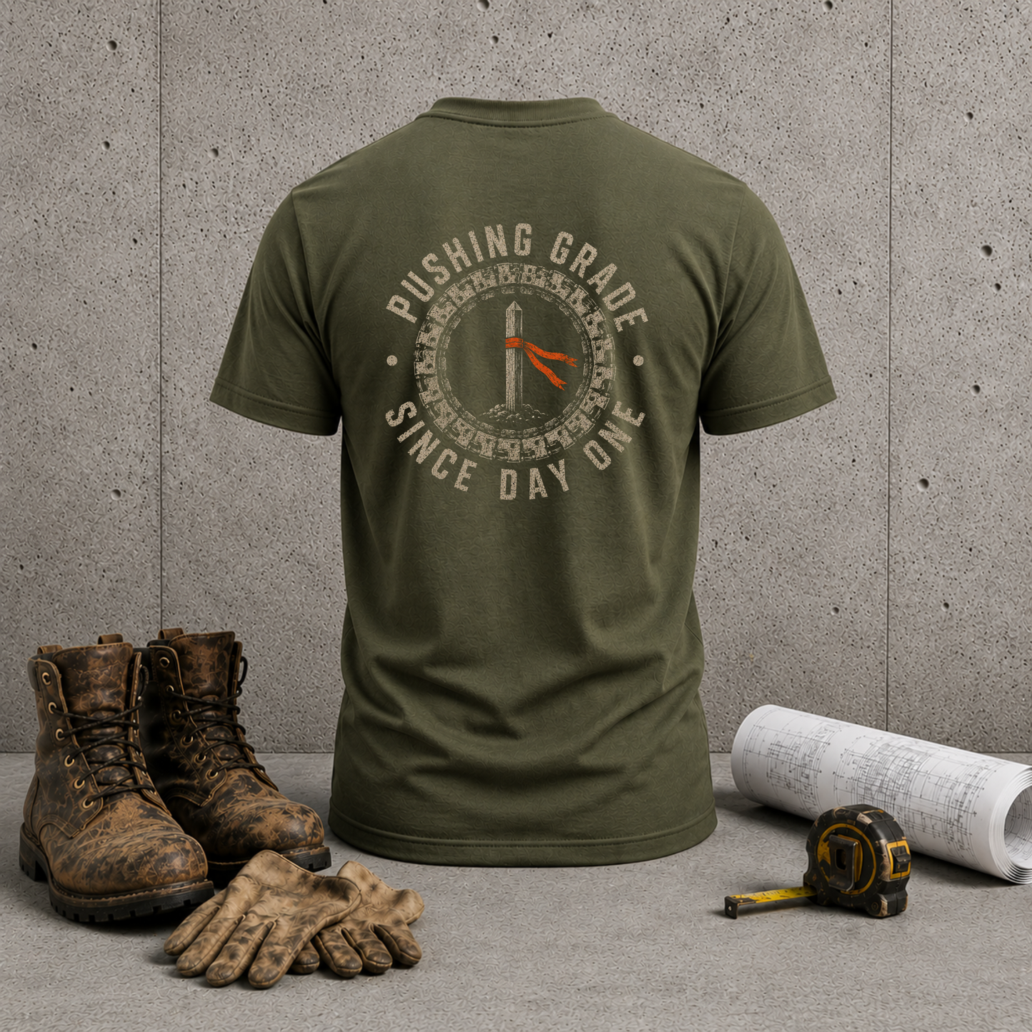 Pushing Grade Since Day One T-Shirt — Heavy Civil Tee