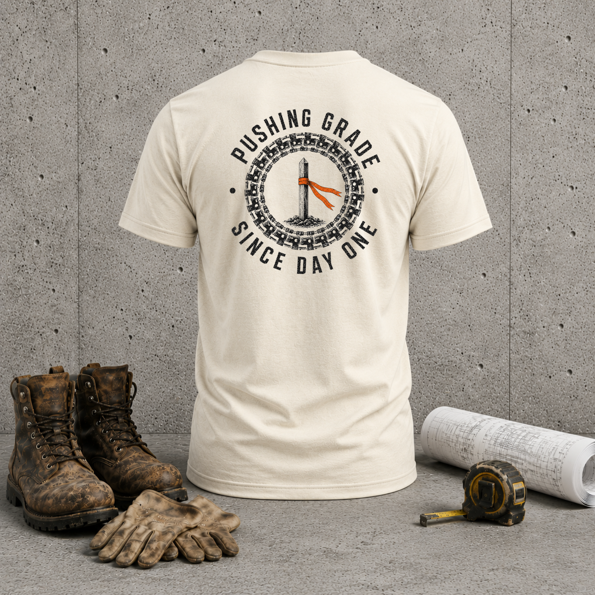 T-Shirt — "Pushing Grade Since Day One" Back Graphic
