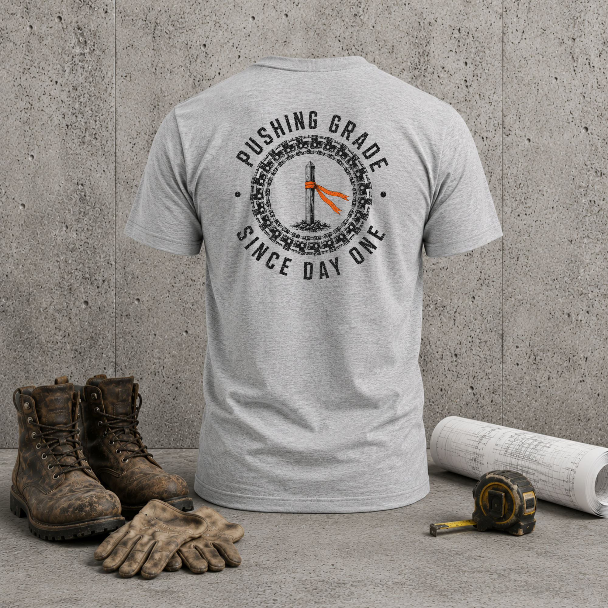 T-Shirt — "Pushing Grade Since Day One" Back Graphic