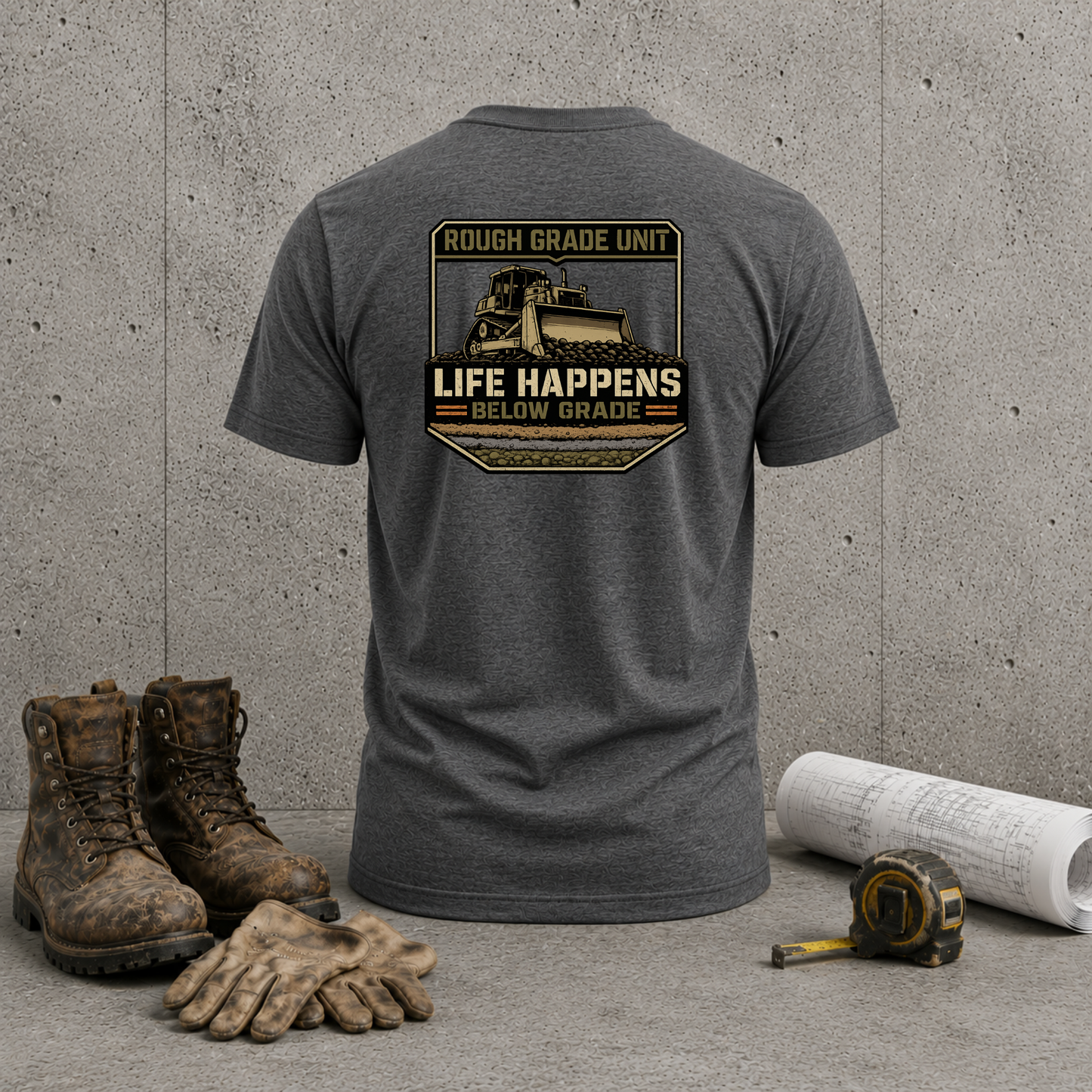 Rough Grade Unit Tee - Life Happens Below Grade