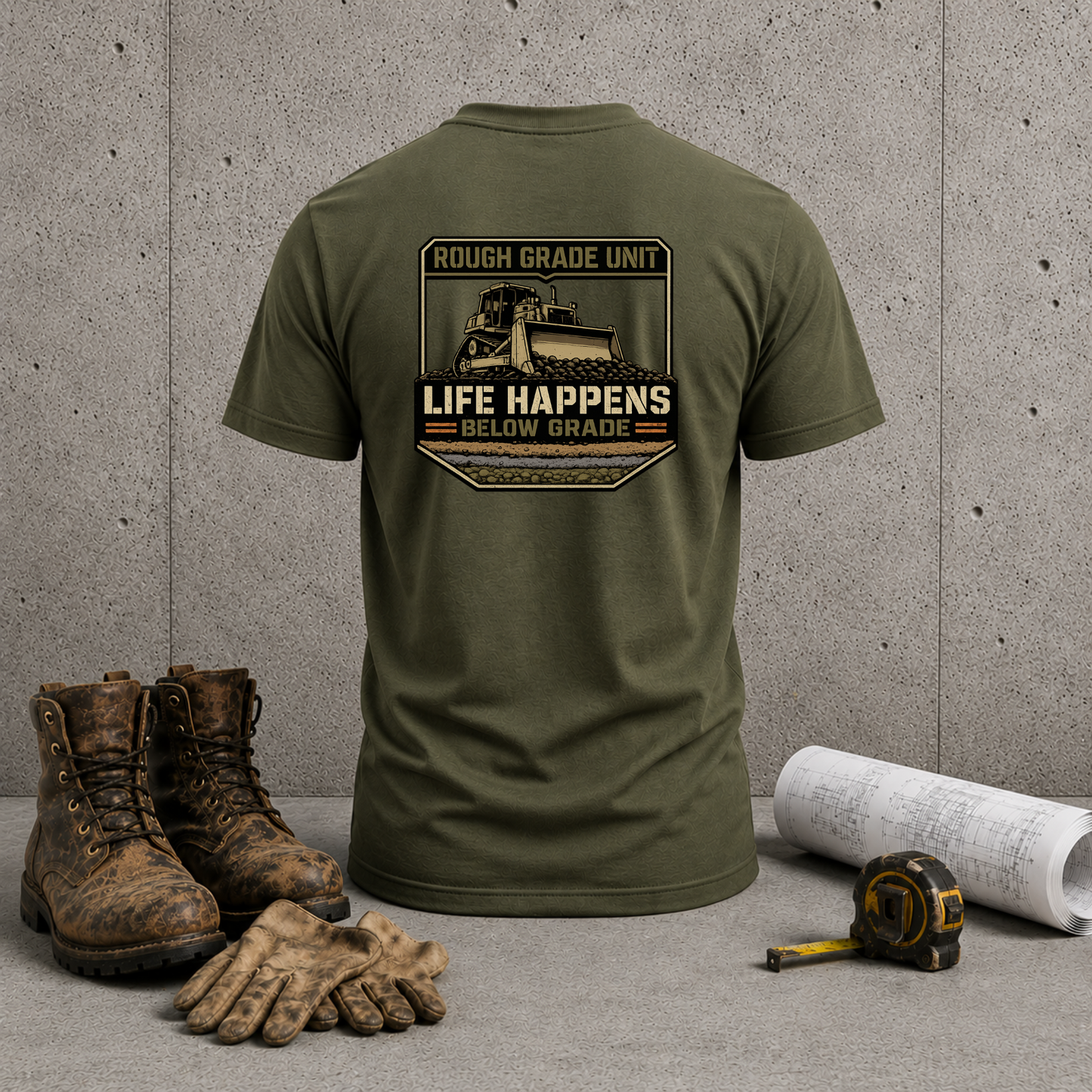 Rough Grade Unit Tee - Life Happens Below Grade