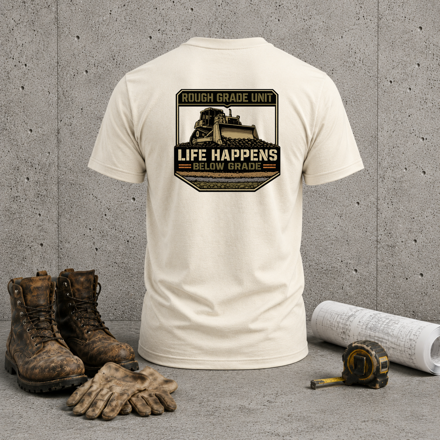 Rough Grade Unit Tee - Life Happens Below Grade