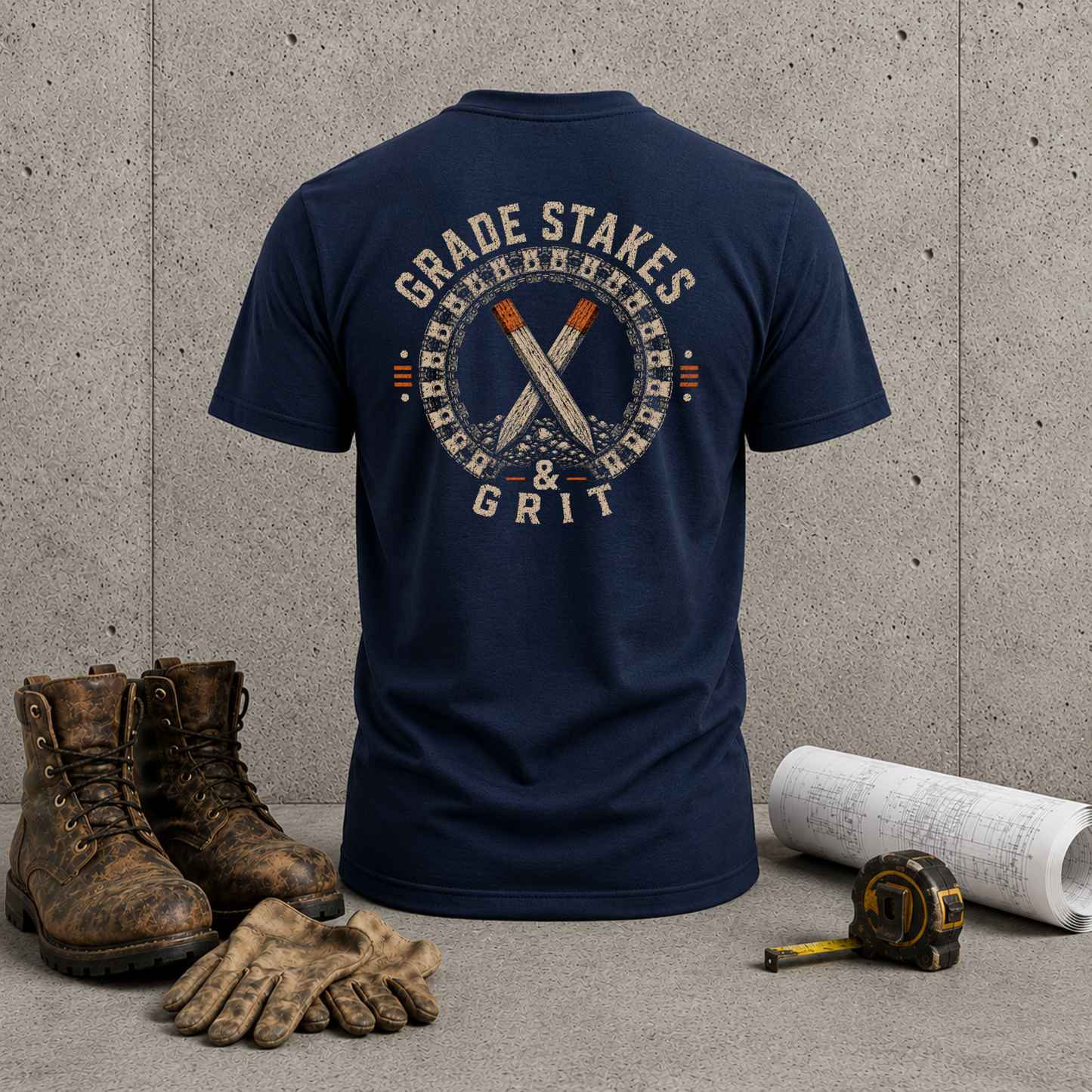 Grade Stakes & Grit T-Shirt — Vintage Heavy Civil Graphic Tee
