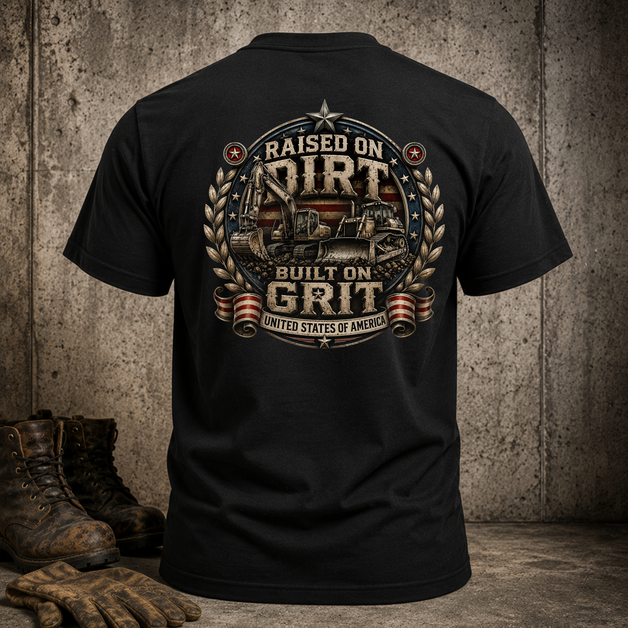 Raised on Dirt Built on Grit T-Shirt