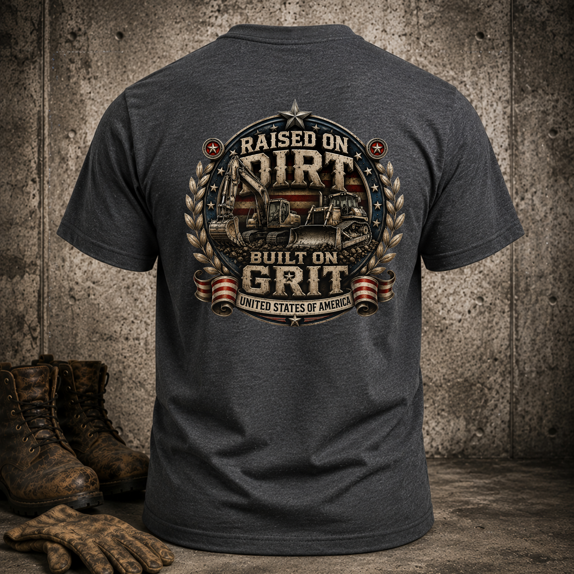 Raised on Dirt Built on Grit T-Shirt