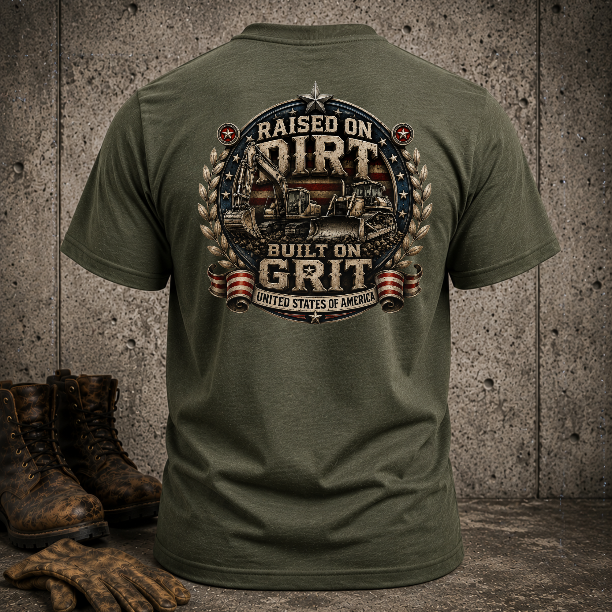 Raised on Dirt Built on Grit T-Shirt