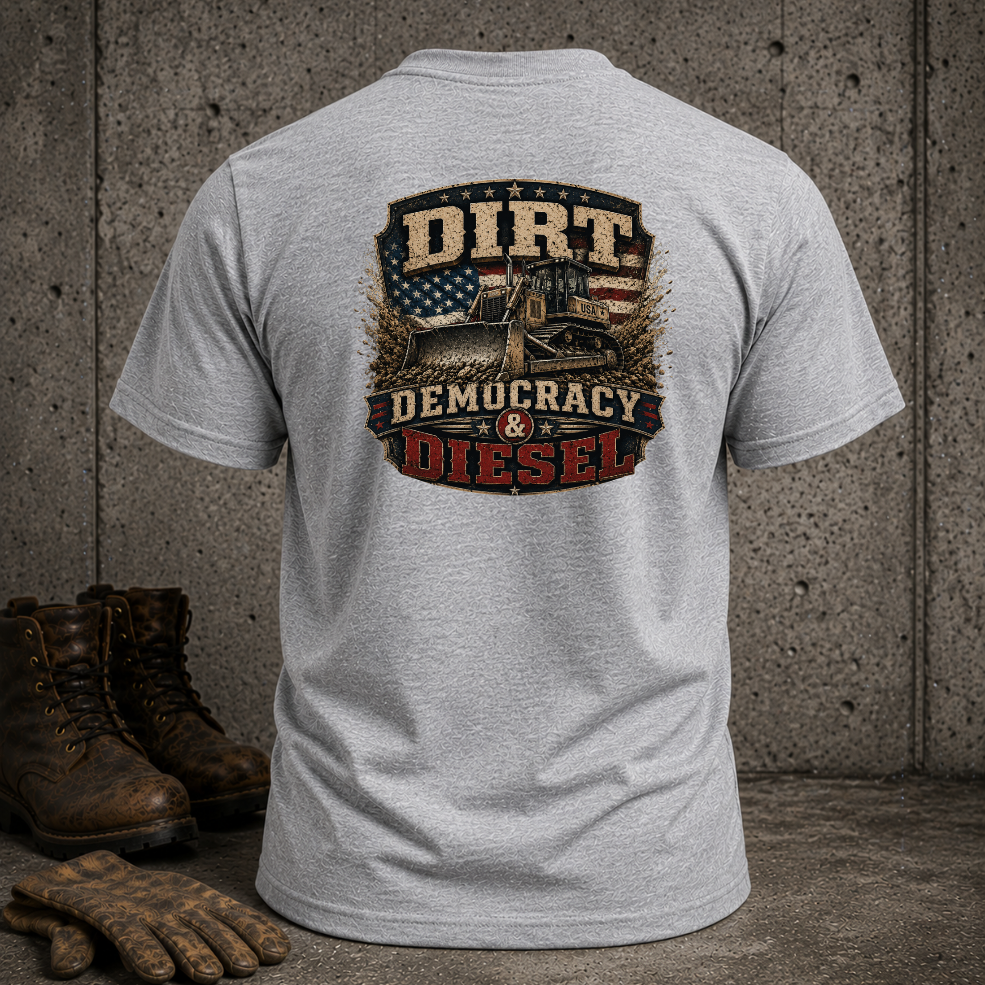 Dirt Democracy & Diesel Graphic T-Shirt
