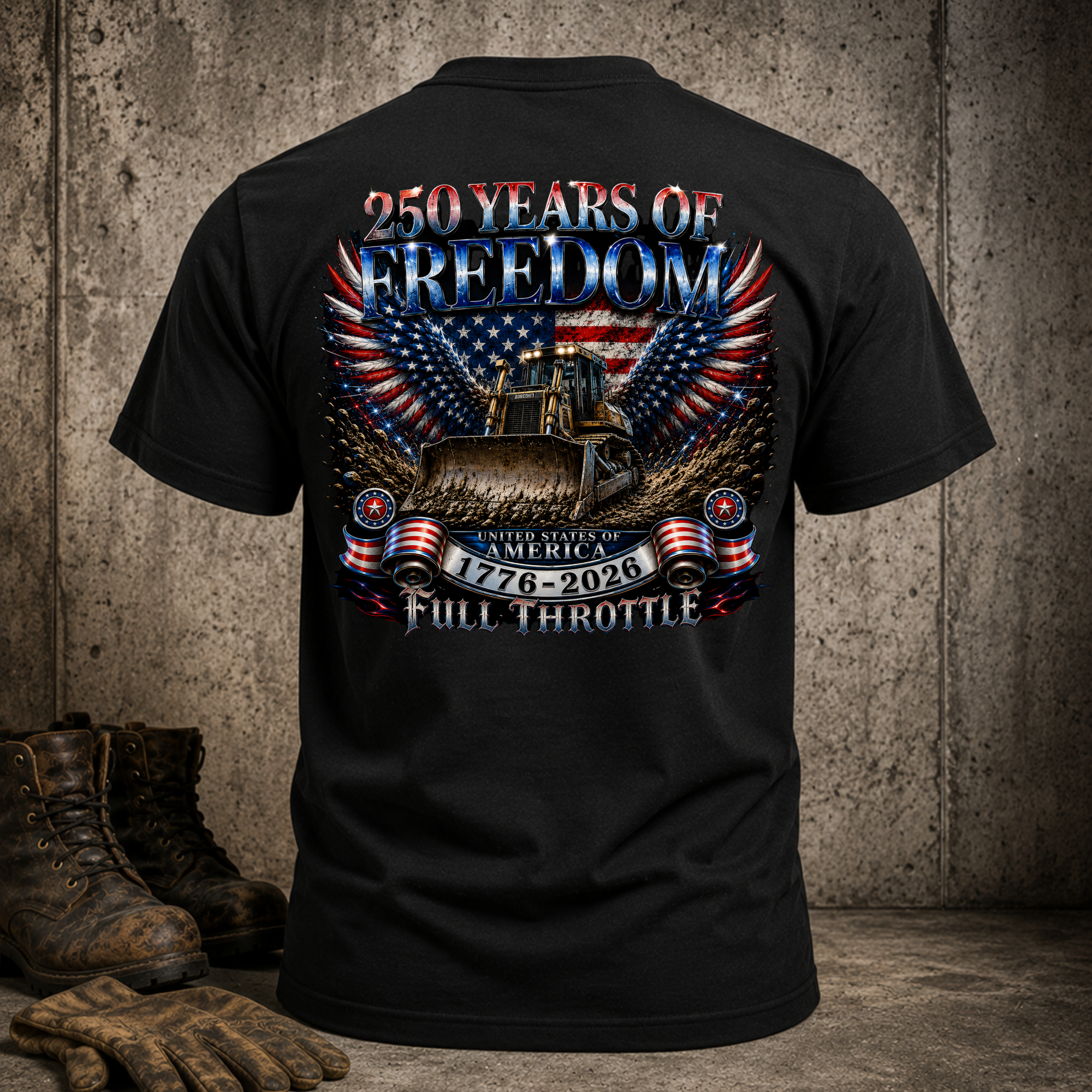 Full Throttle 250 Year Anniversary T-shirt - Patriotic Tee