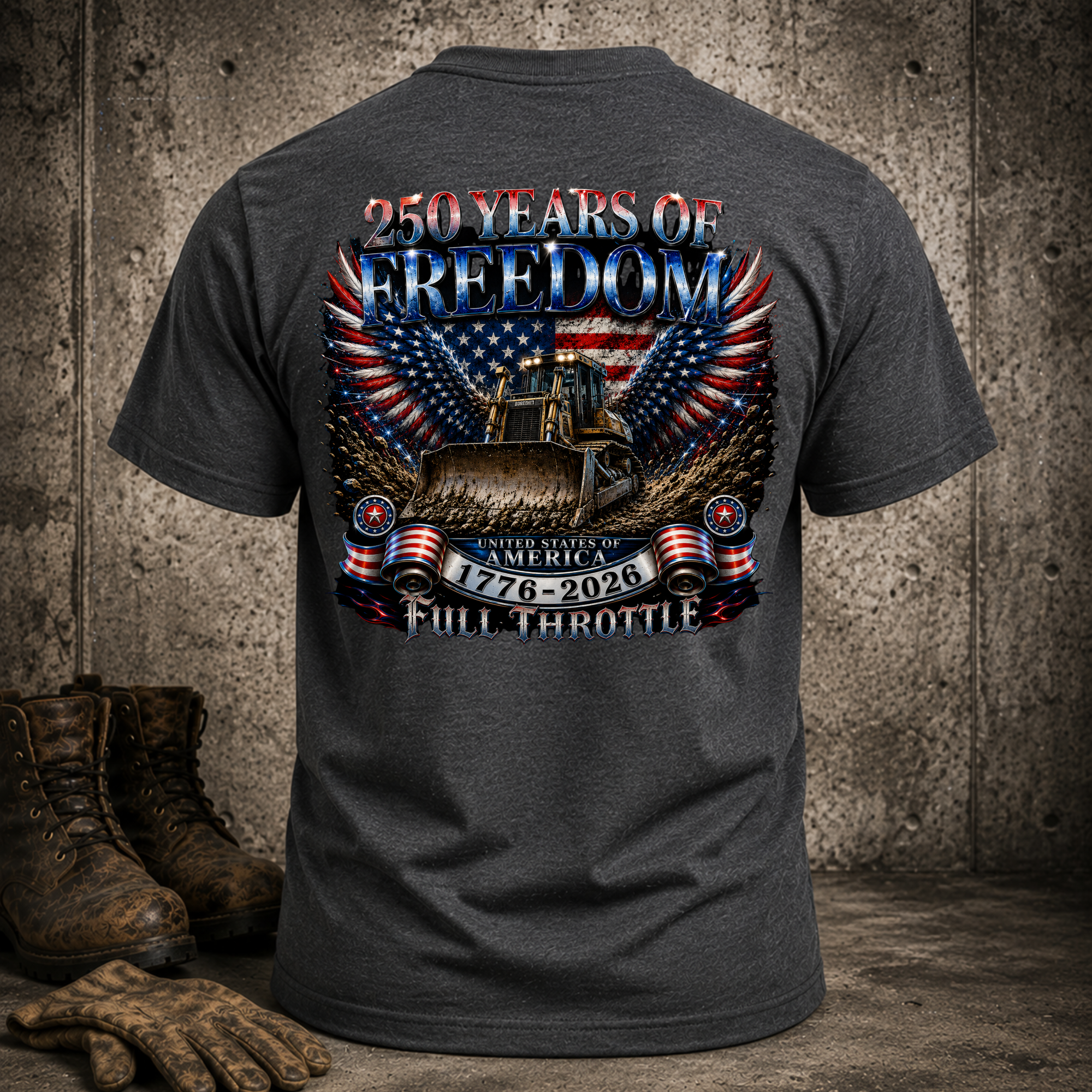 Full Throttle 250 Year Anniversary T-shirt - Patriotic Tee