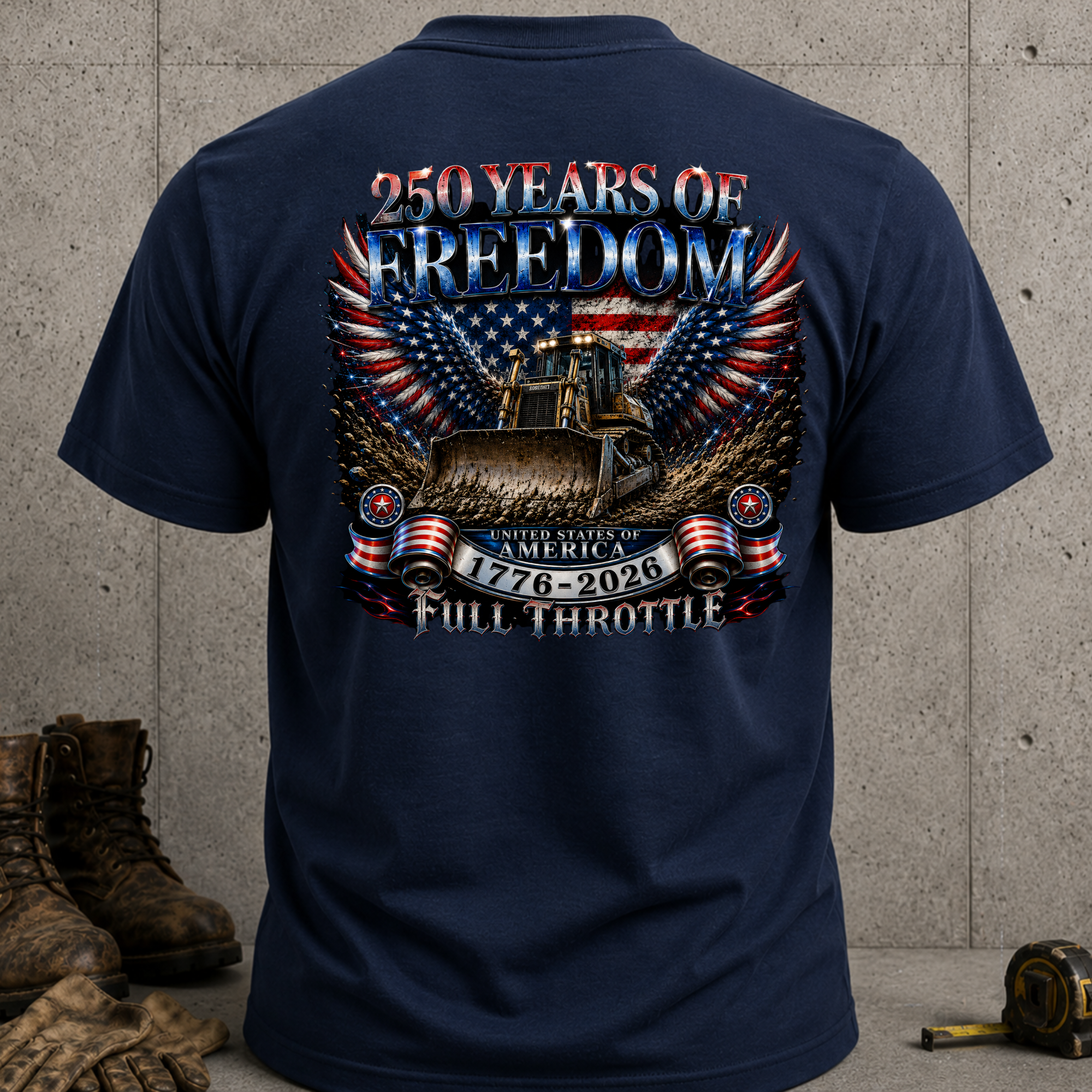 Full Throttle 250 Year Anniversary T-shirt - Patriotic Tee