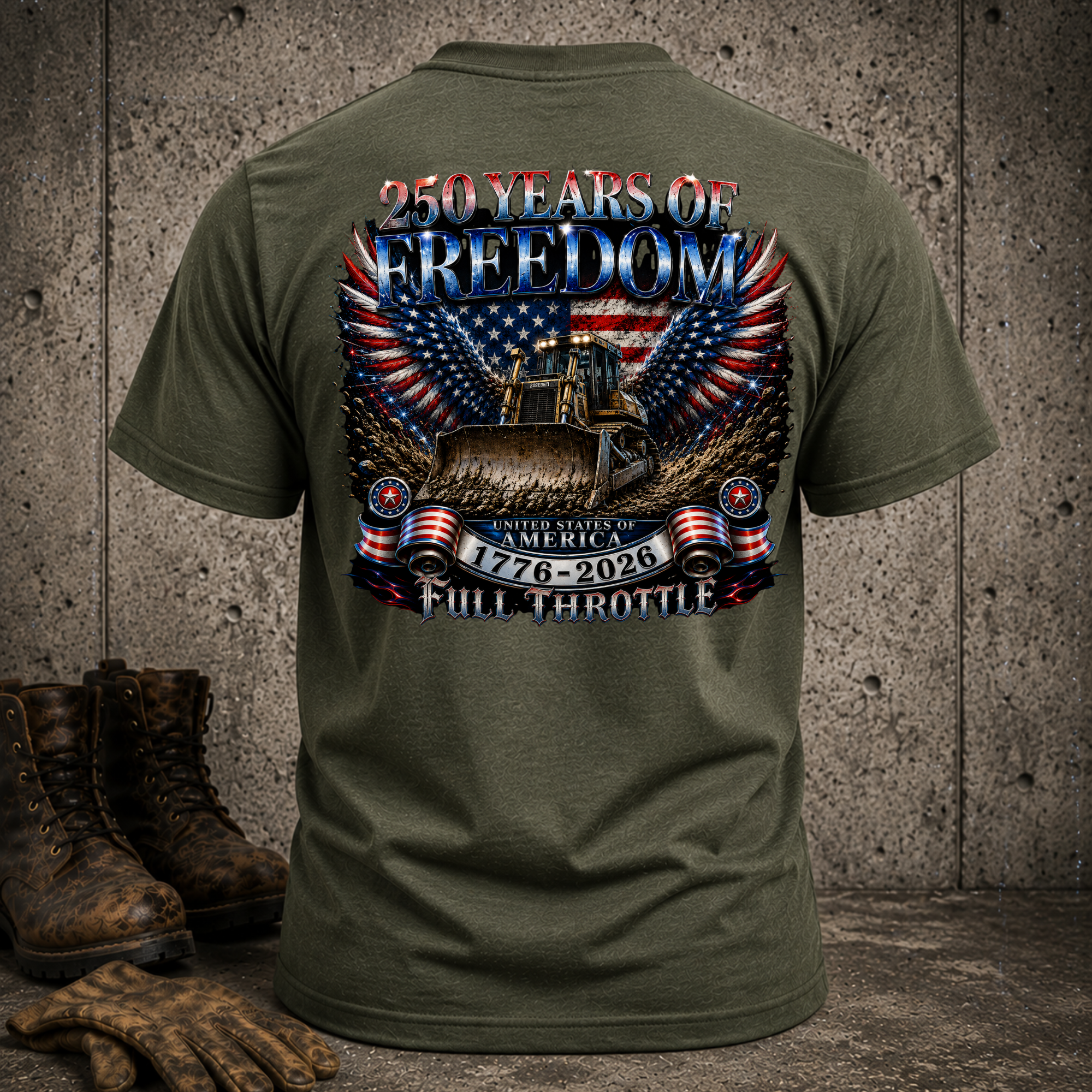 Full Throttle 250 Year Anniversary T-shirt - Patriotic Tee