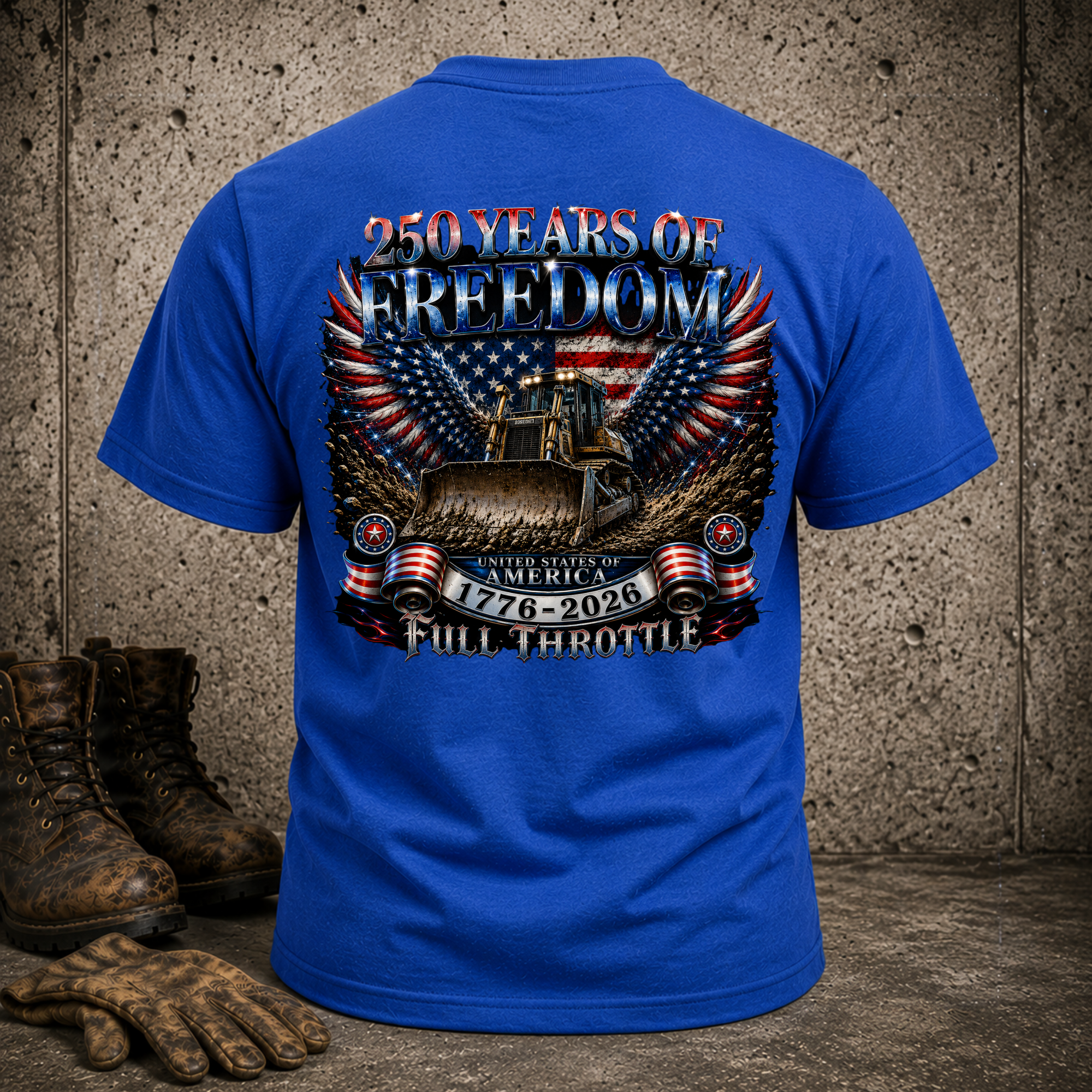 Full Throttle 250 Year Anniversary T-shirt - Patriotic Tee