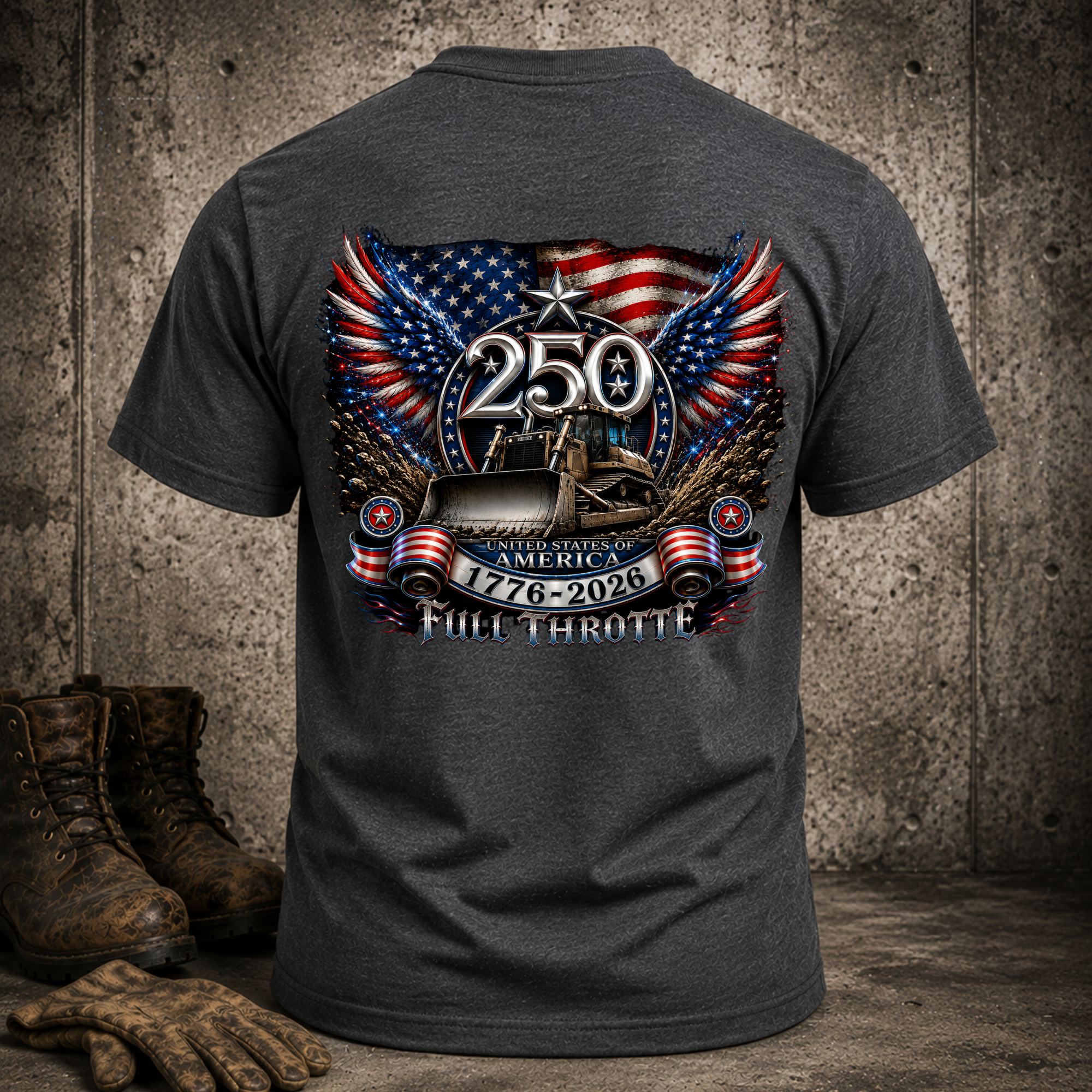 Full Throttle 250 Year Anniversary T-shirt - Patriotic Tee