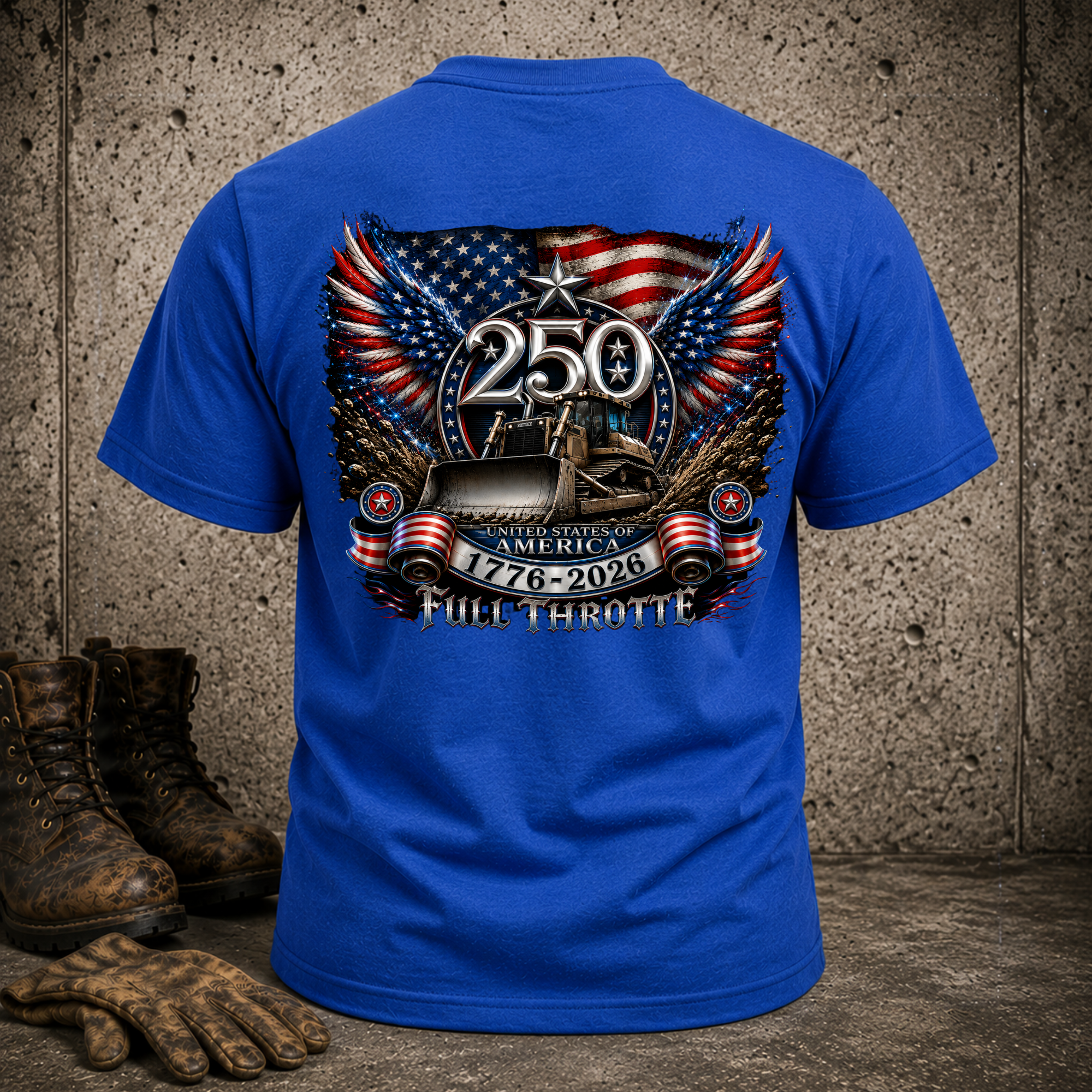 Full Throttle 250 Year Anniversary T-shirt - Patriotic Tee
