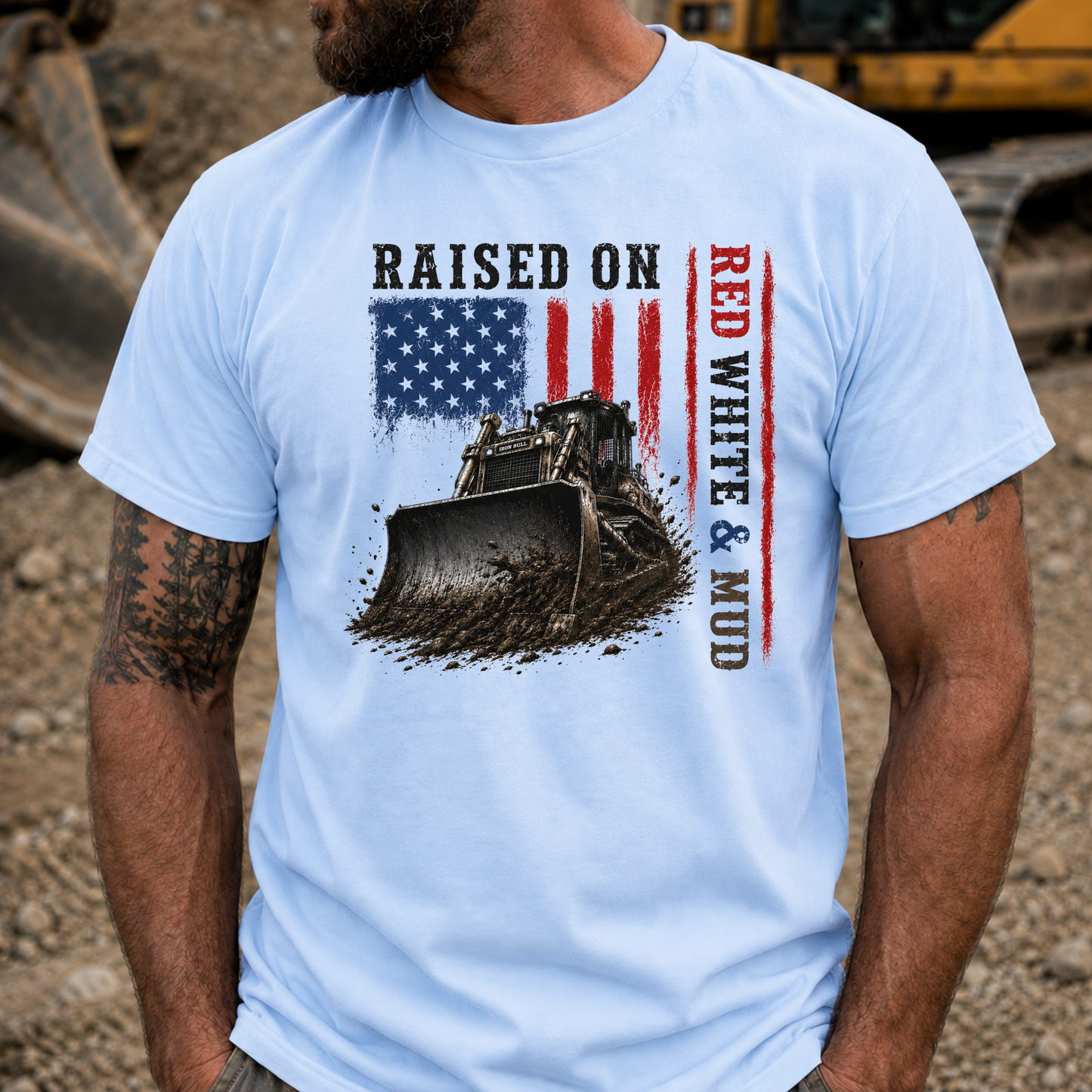 Raised on Red White & Mud — Front Design